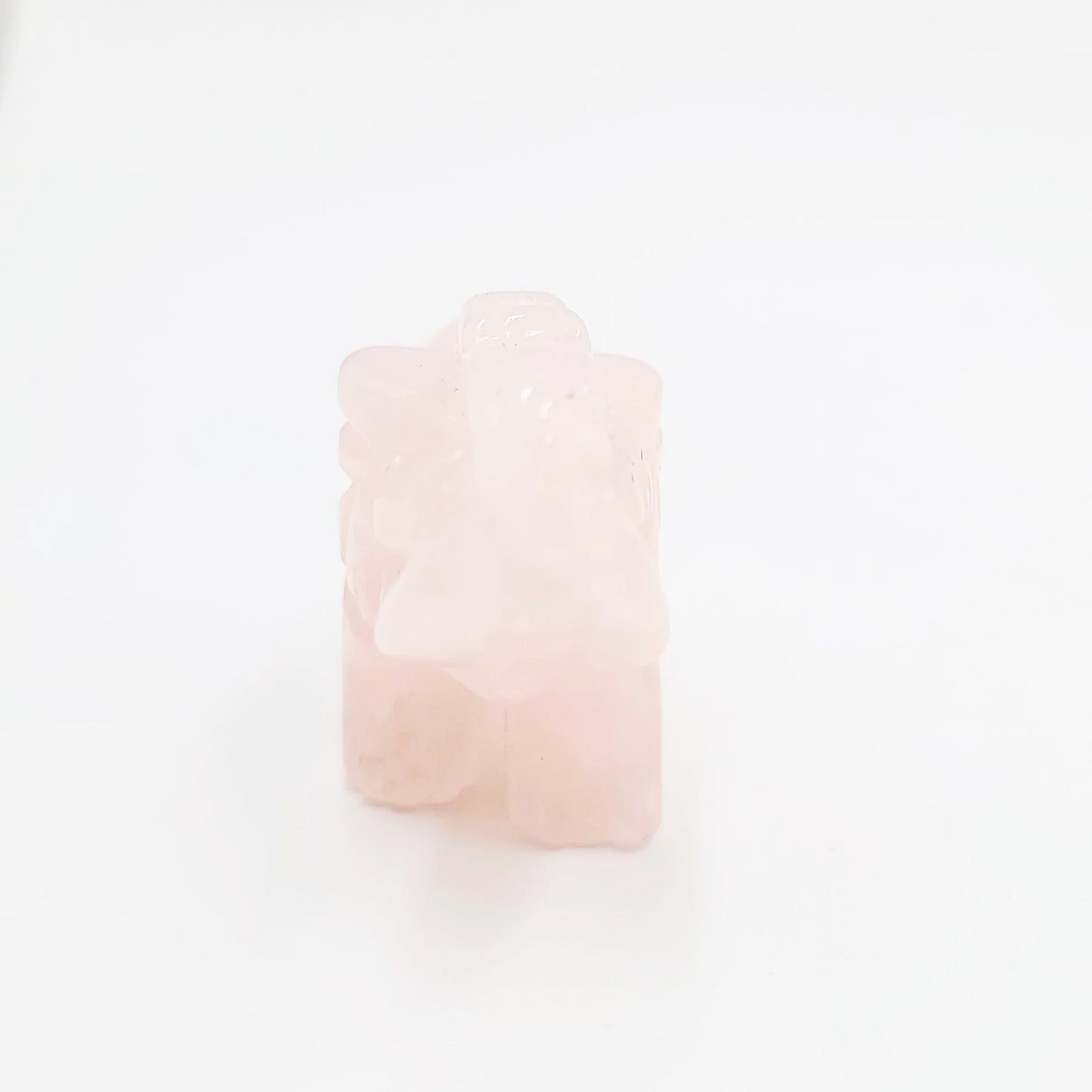 Rose Quartz Elephant Figurine 2" 50mm - Elevated Metaphysical