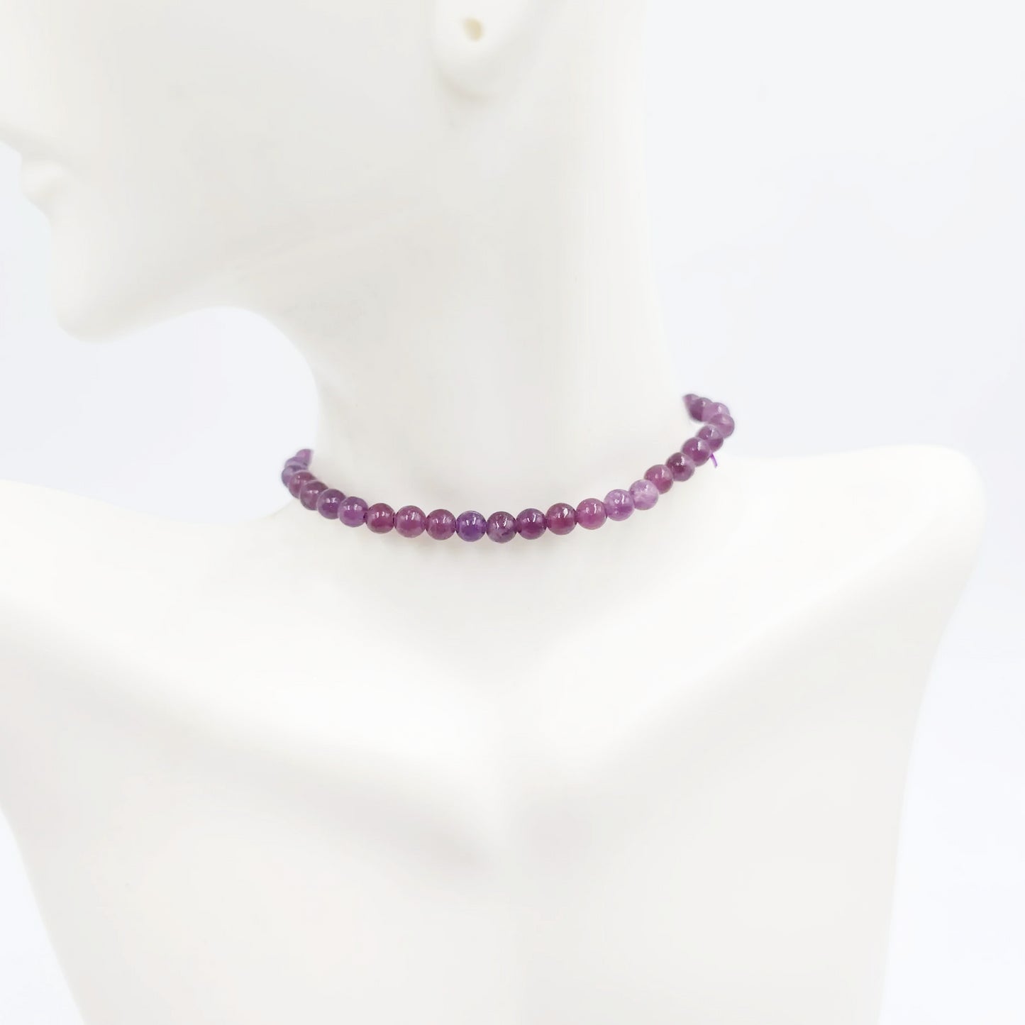 Lepidolite Bead Bracelet 4mm - Elevated Metaphysical