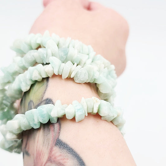 Amazonite Chip Necklace 32" - Elevated Metaphysical
