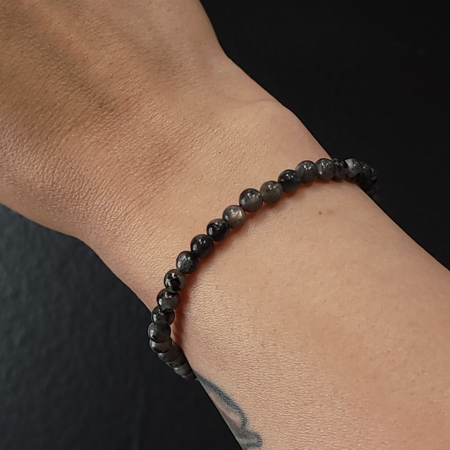 Labradorite Bead Bracelet 4mm