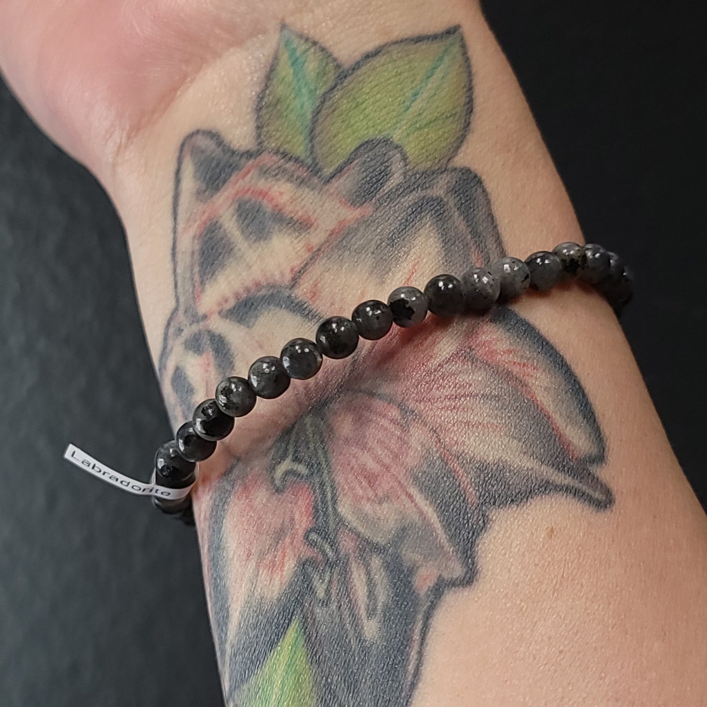 Labradorite Bead Bracelet 4mm