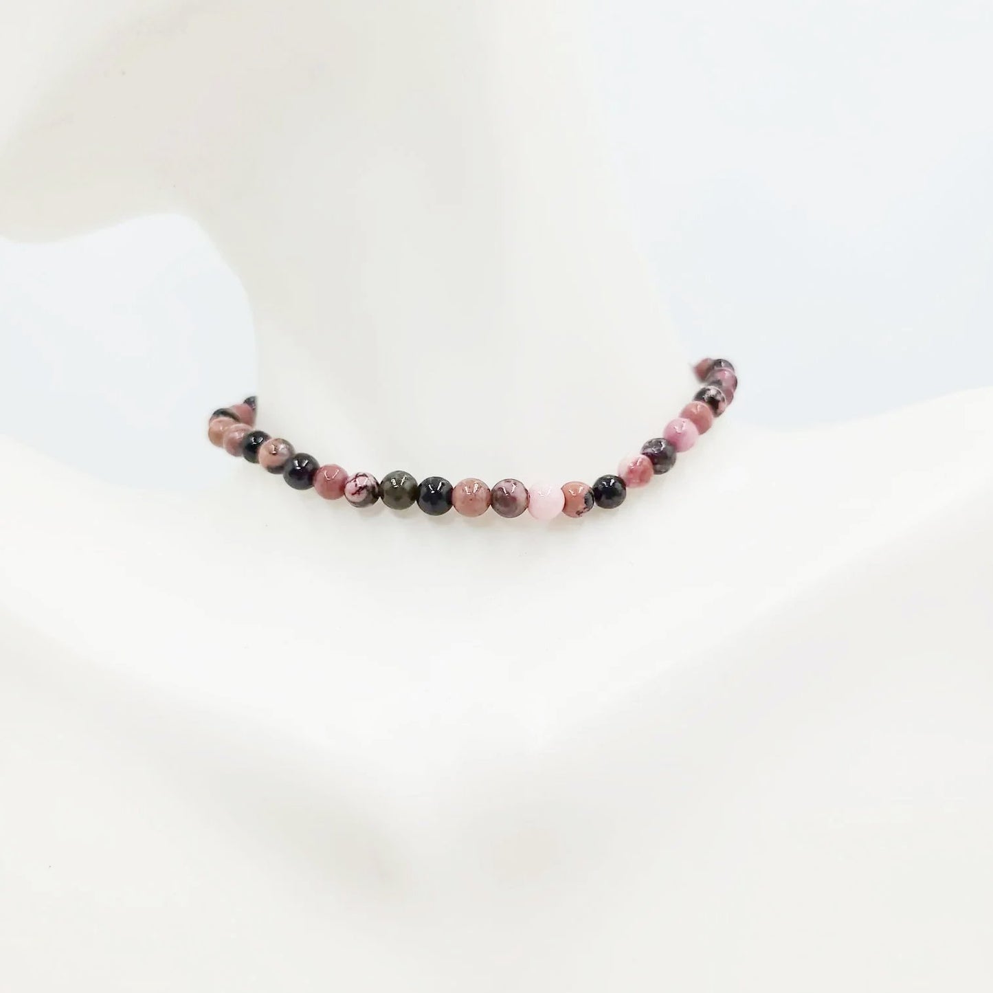 Rhodonite Bracelet 4mm Bead Bracelet