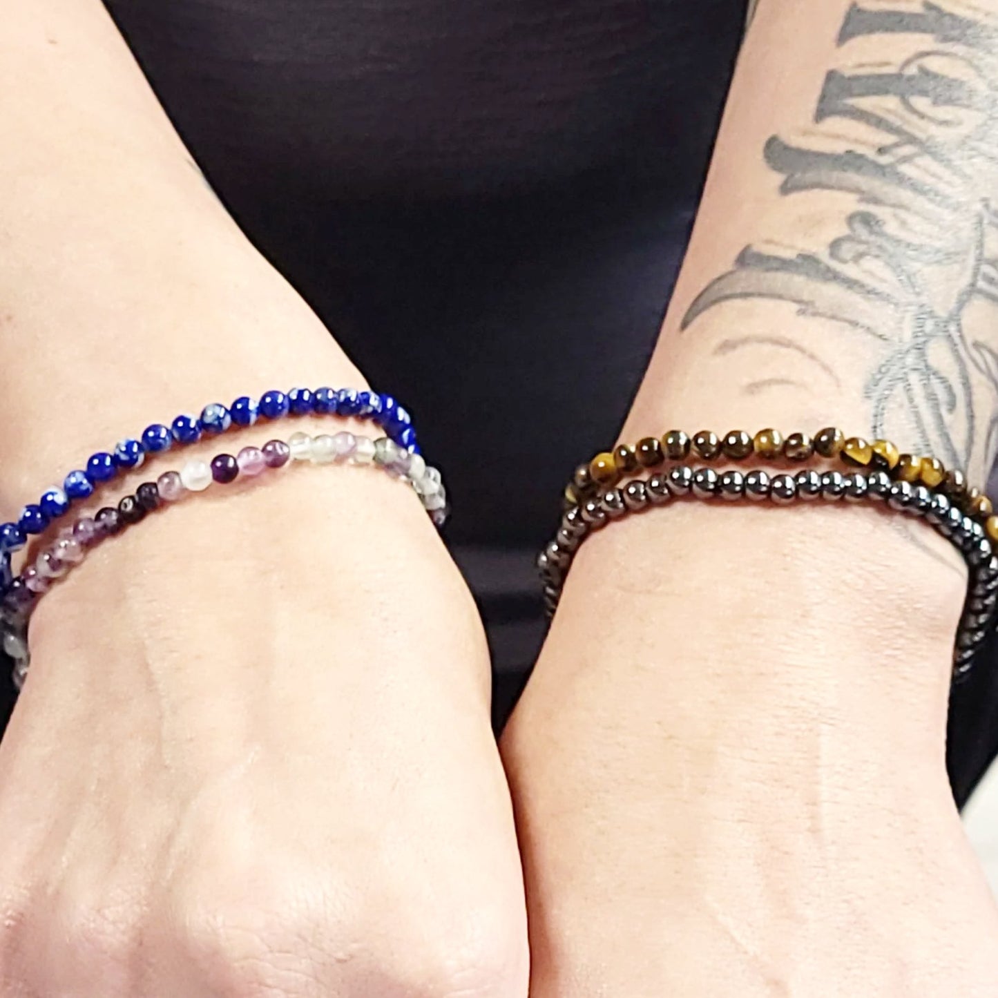 Worry About Yourself! - Focus Bracelet Set 4mm Bead Bracelet - Elevated Metaphysical