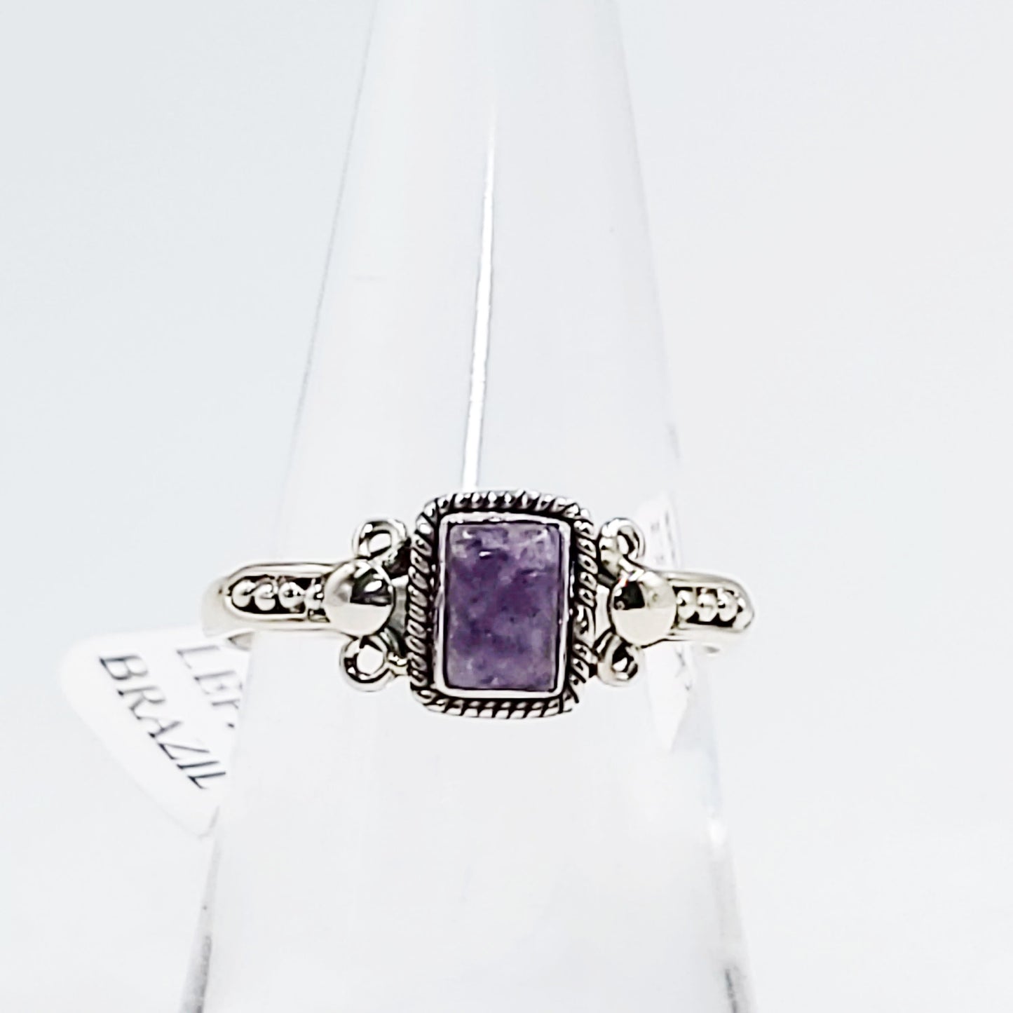 Lepidolite Ring "Orion" Sterling Silver Size 8