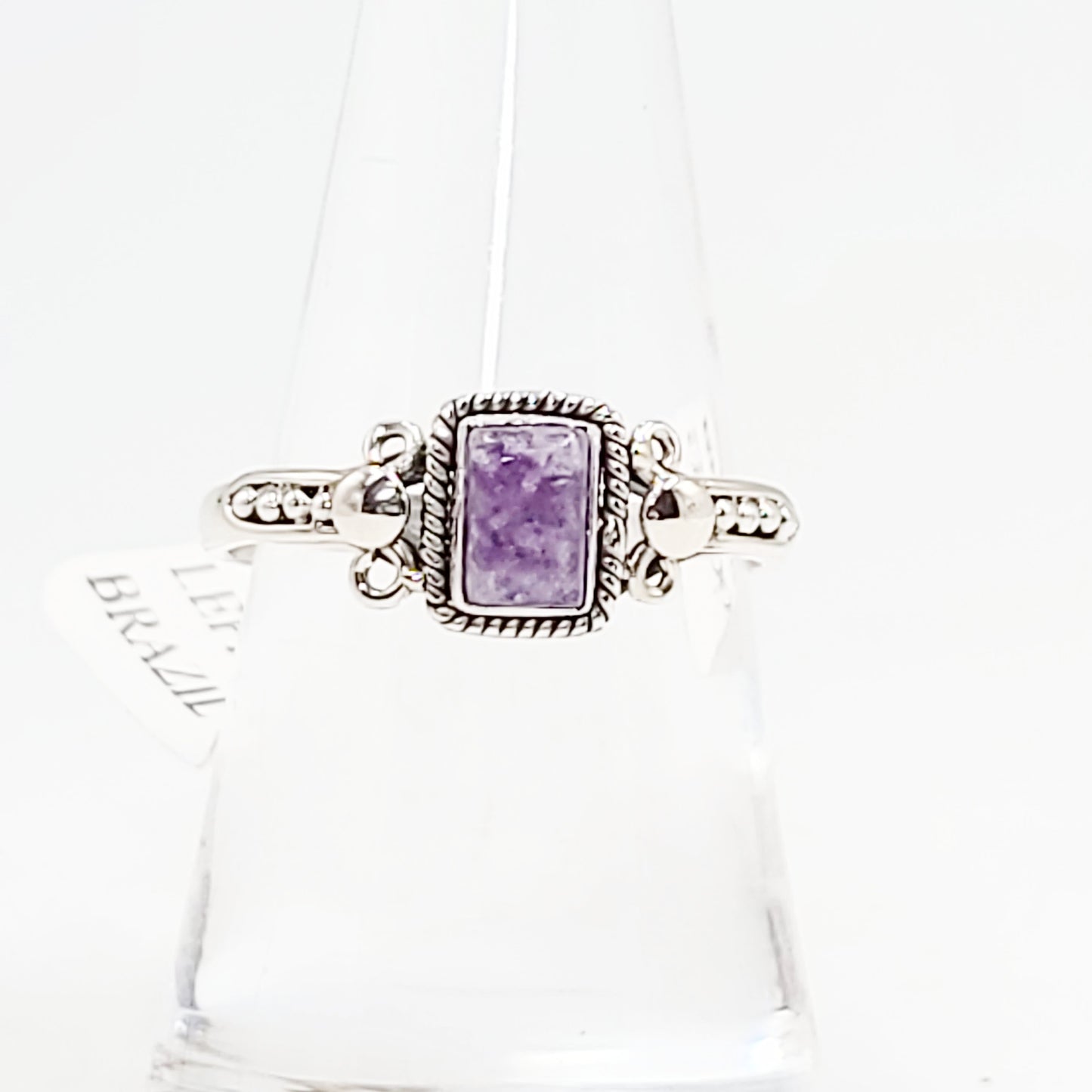 Lepidolite Ring "Orion" Sterling Silver Size 8