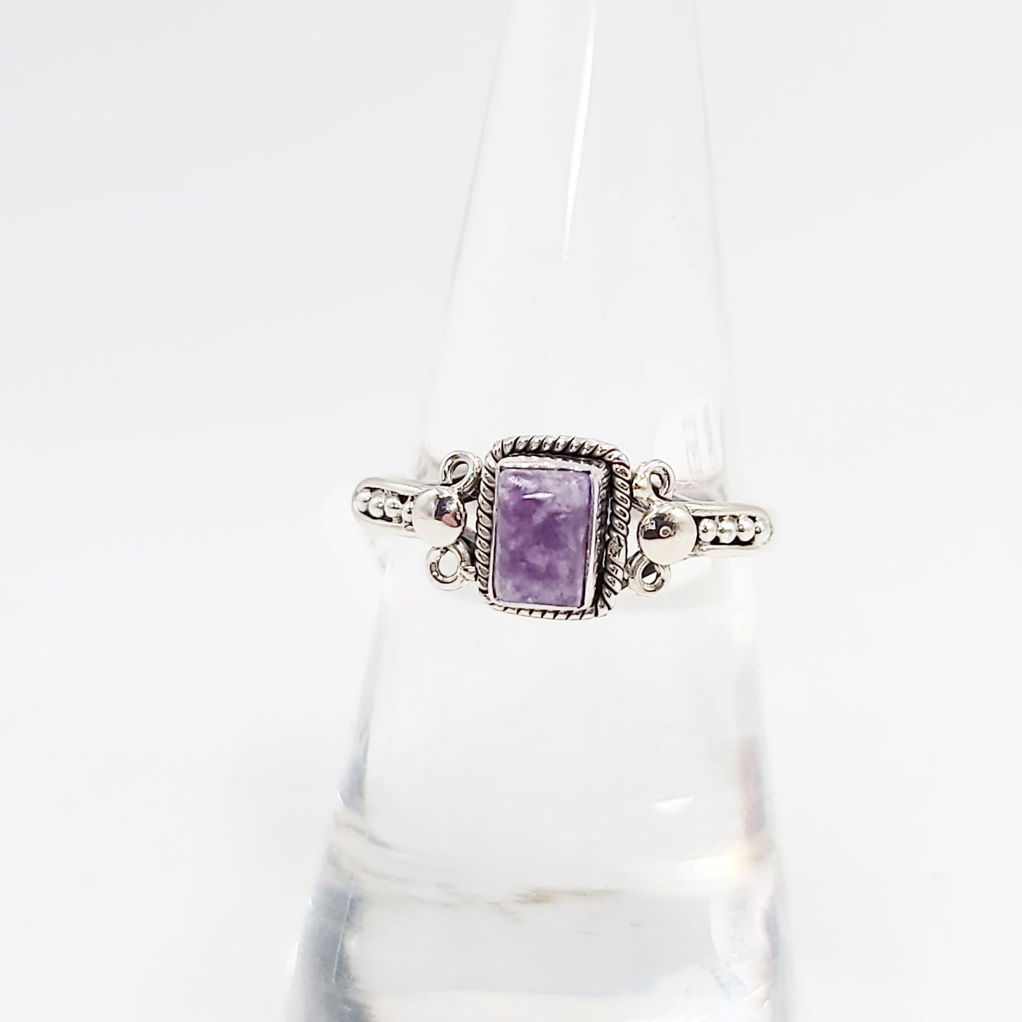 Lepidolite Ring "Orion" Sterling Silver Size 8