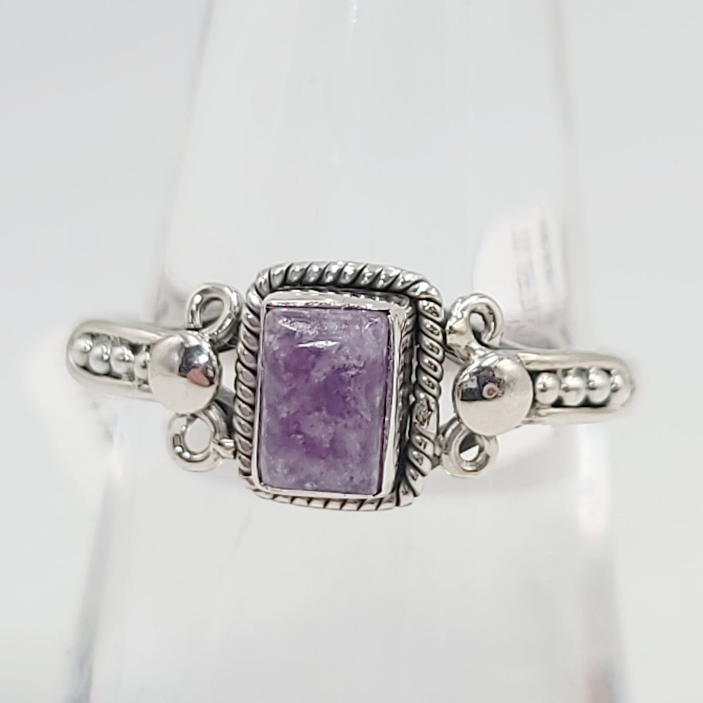 Lepidolite Ring "Orion" Sterling Silver Size 8