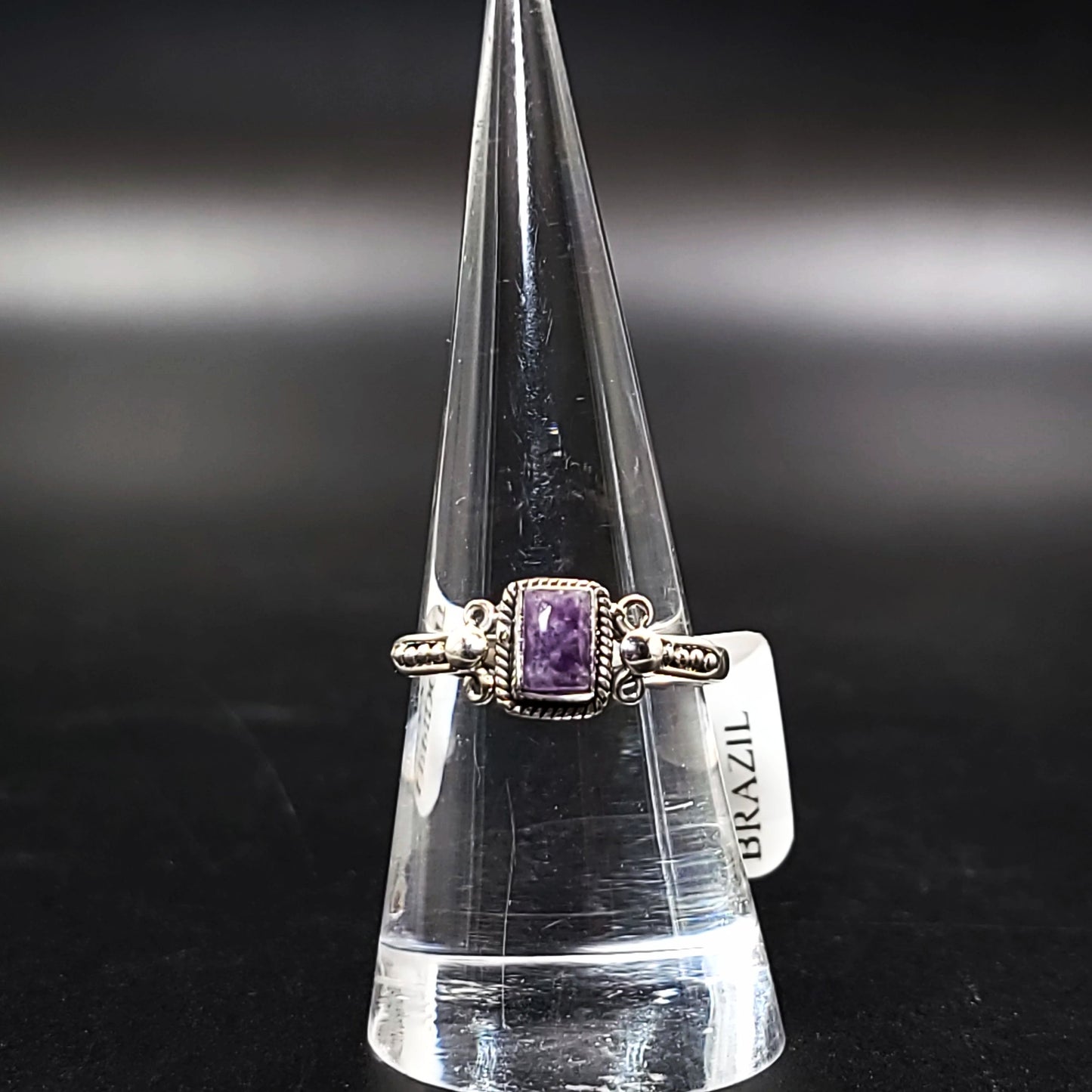 Lepidolite Ring "Orion" Sterling Silver Size 8