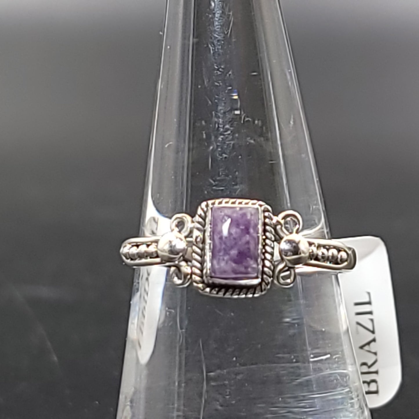 Lepidolite Ring "Orion" Sterling Silver Size 8