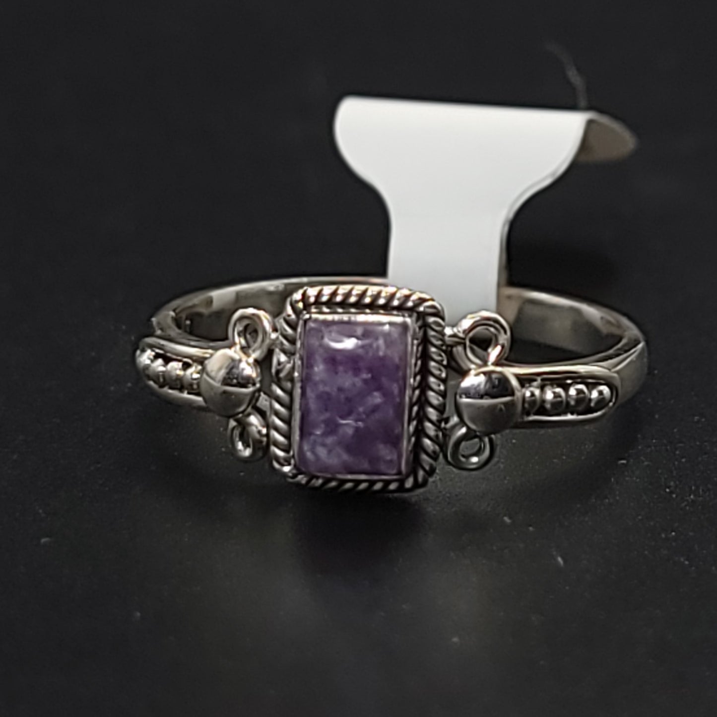 Lepidolite Ring "Orion" Sterling Silver Size 8