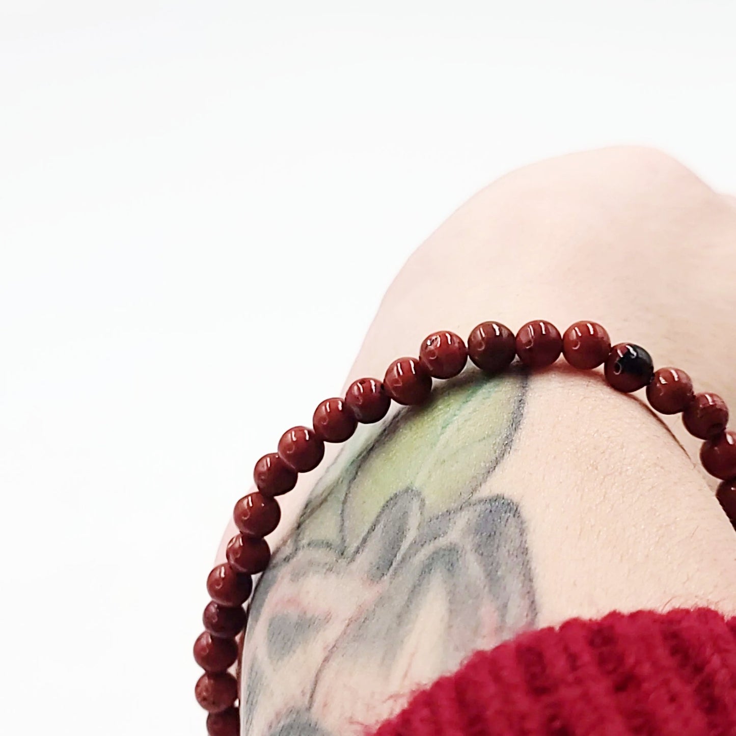 Red Jasper Bead Bracelet 4mm - Elevated Metaphysical