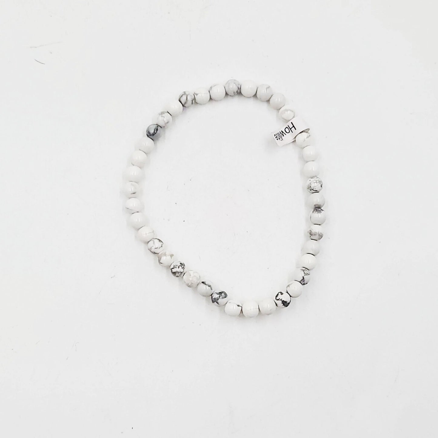 Howlite Bracelet 4mm Bead Bracelet
