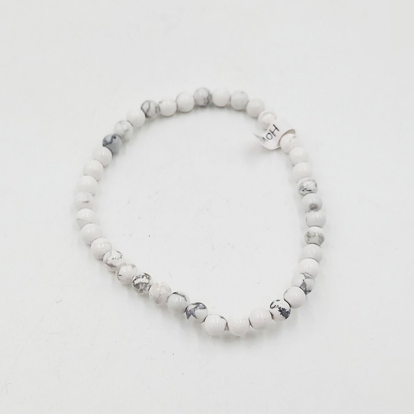 Howlite Bracelet 4mm Bead Bracelet