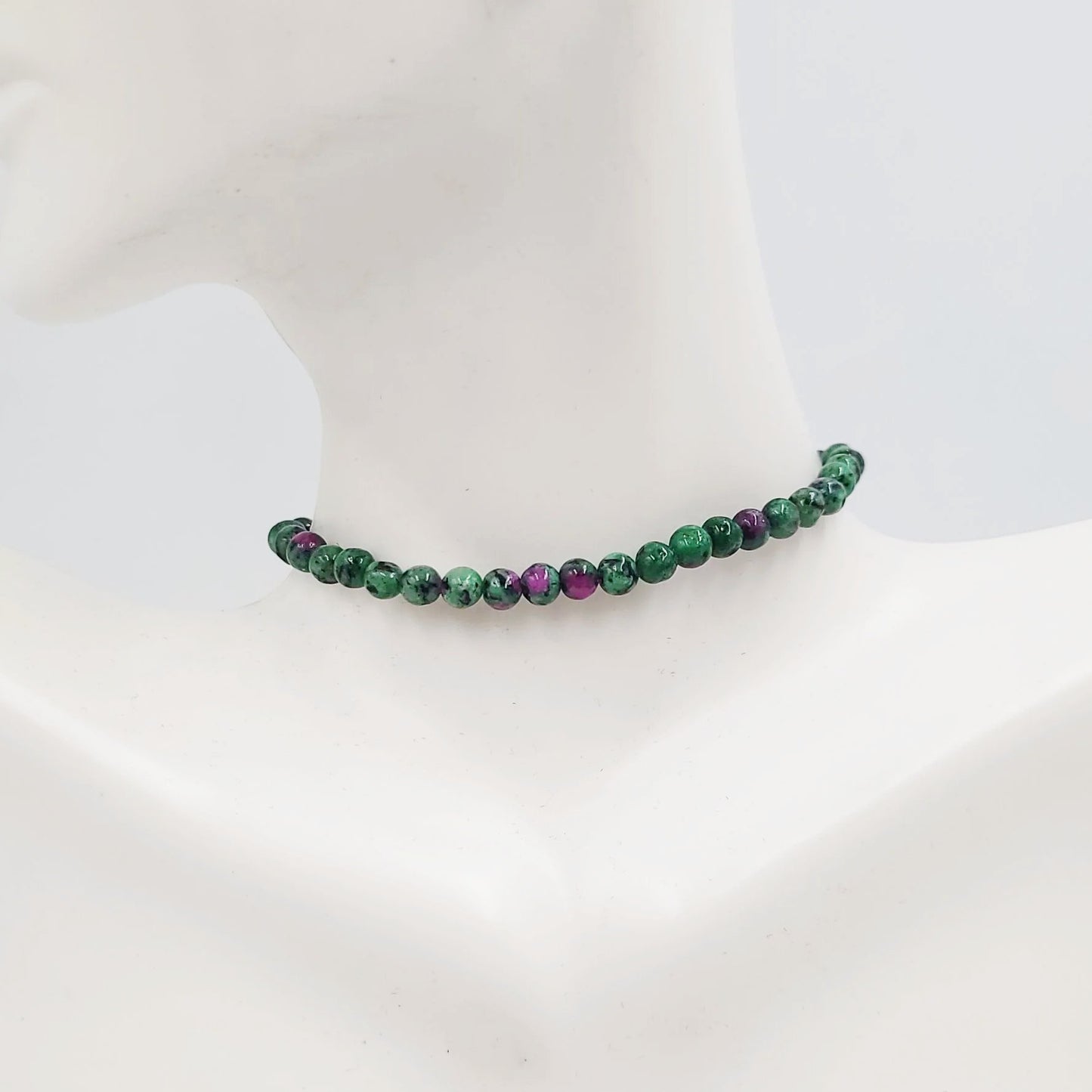 Ruby Zoisite Bead Bracelet 4mm - Elevated Metaphysical