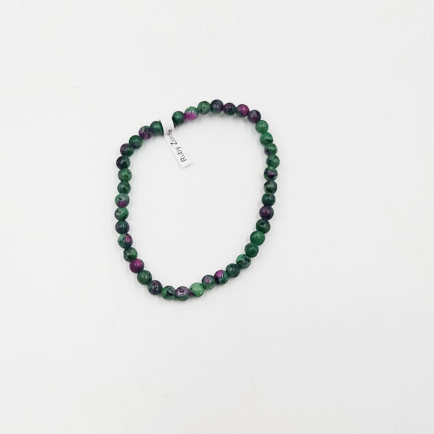 Ruby Zoisite Bead Bracelet 4mm - Elevated Metaphysical