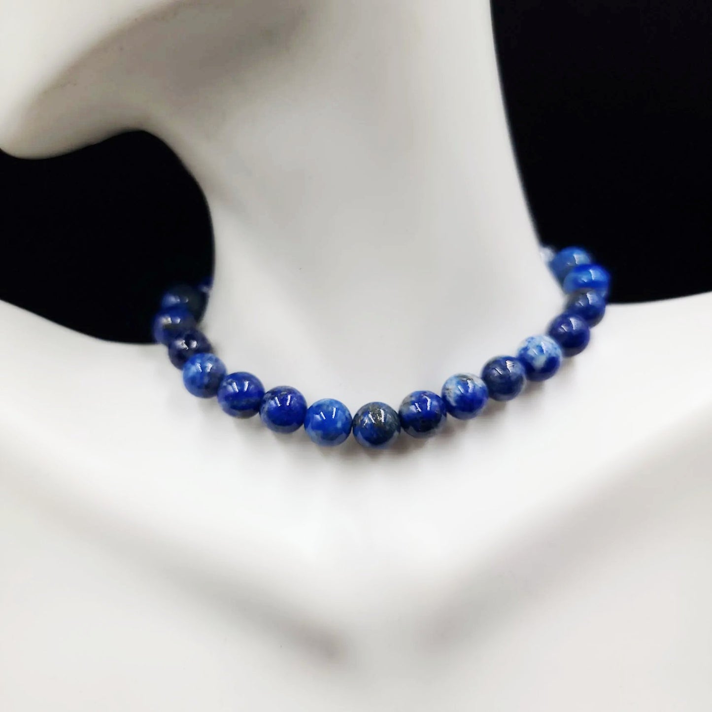 Lapis Lazuli Bead Bracelet 8mm