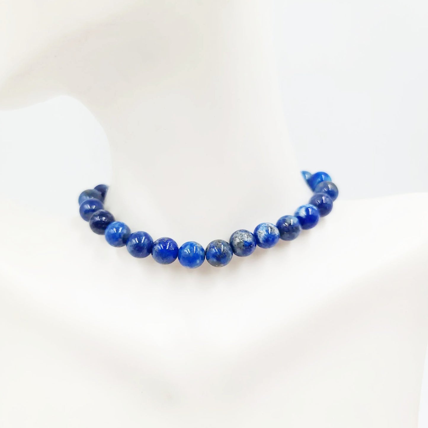 Lapis Lazuli Bead Bracelet 8mm