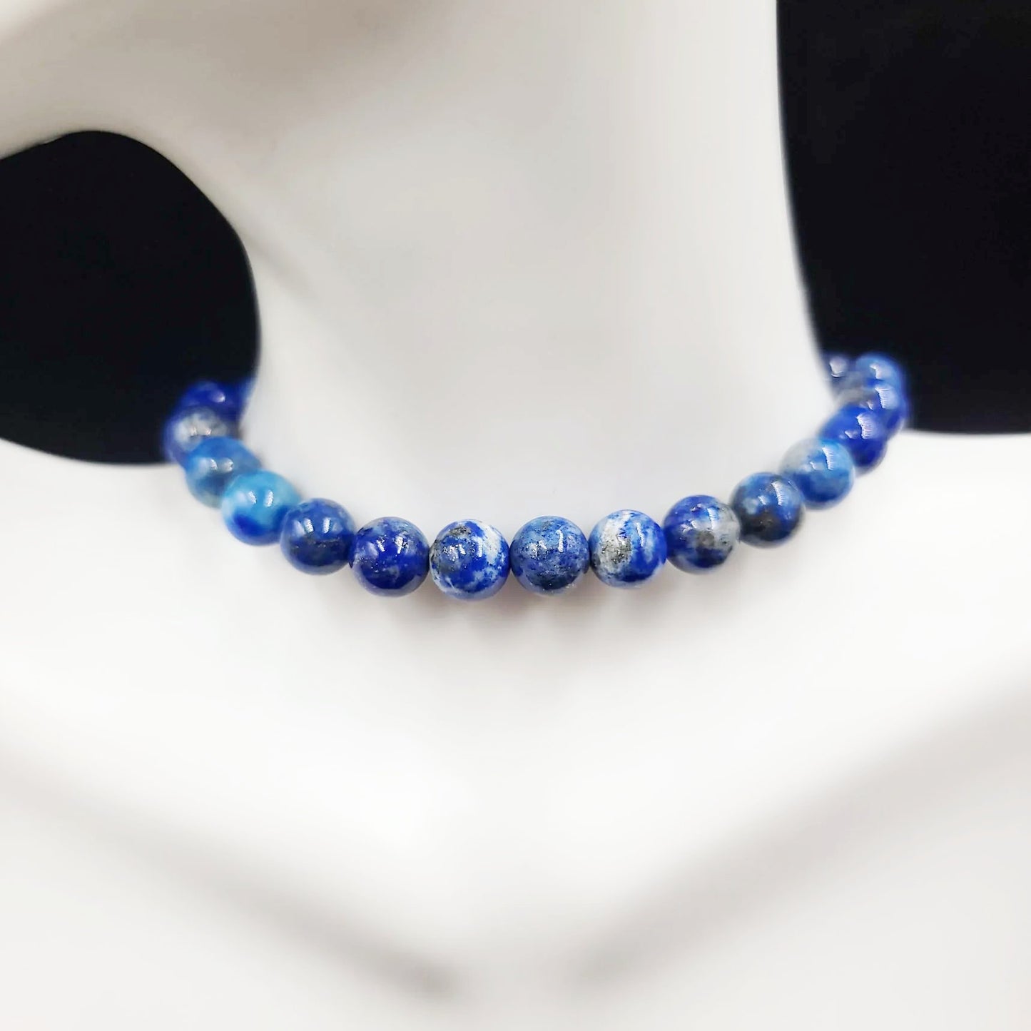 Lapis Lazuli Bead Bracelet 8mm