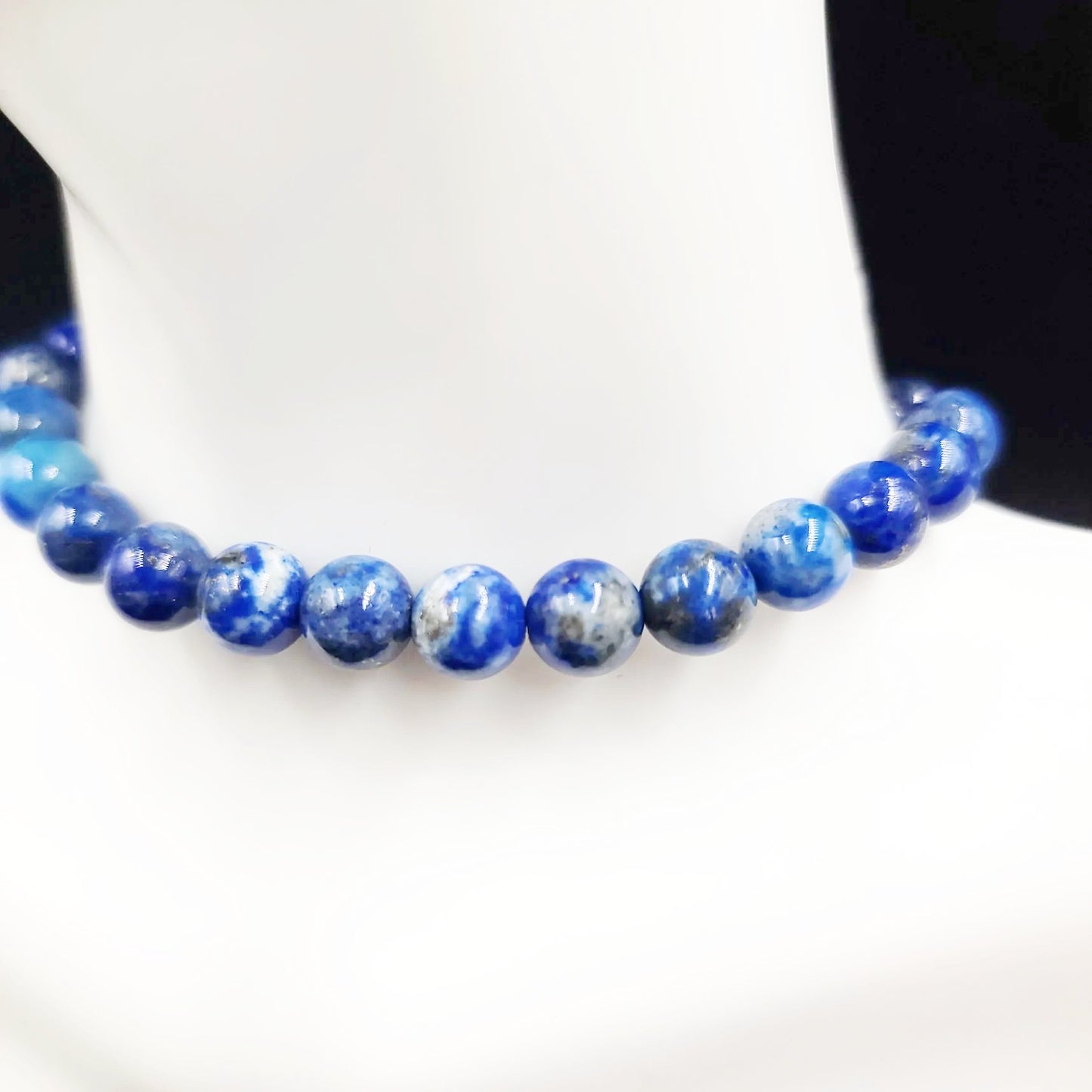 Lapis Lazuli Bead Bracelet 8mm