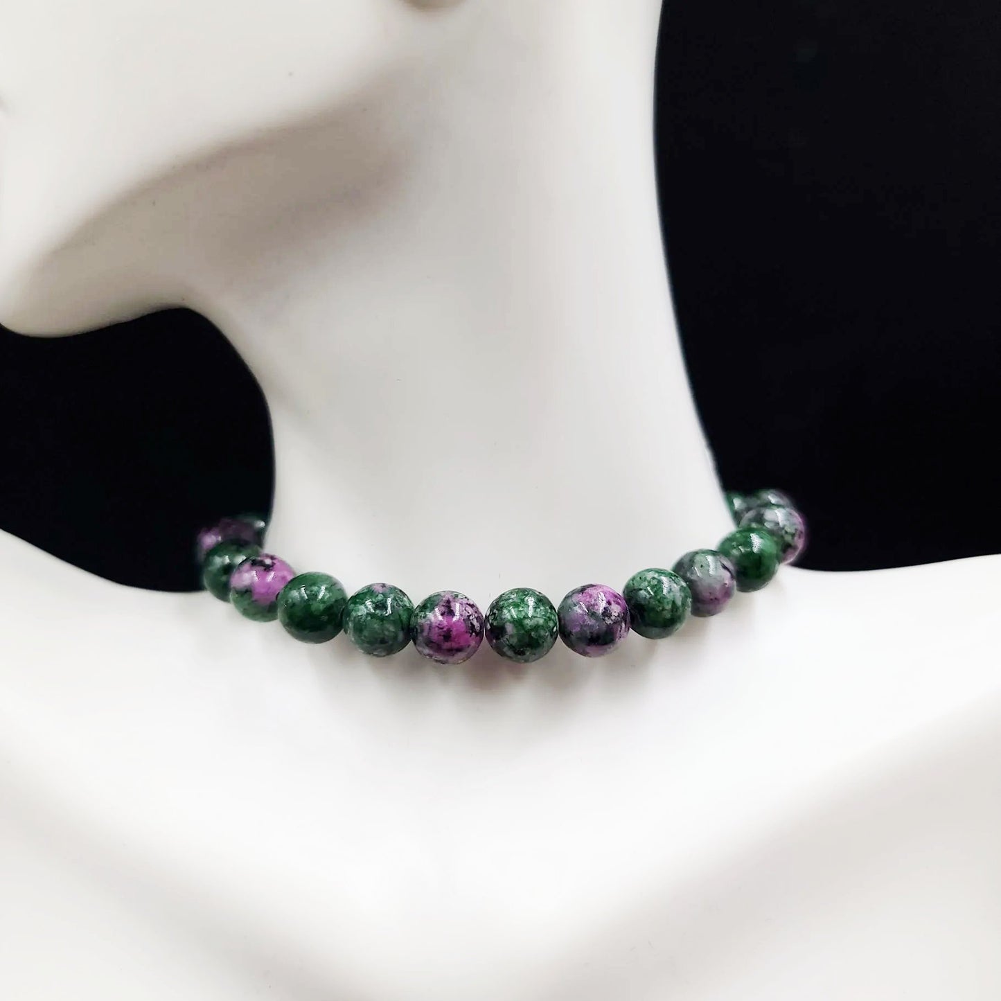 Ruby Zoisite Bead Bracelet 8mm