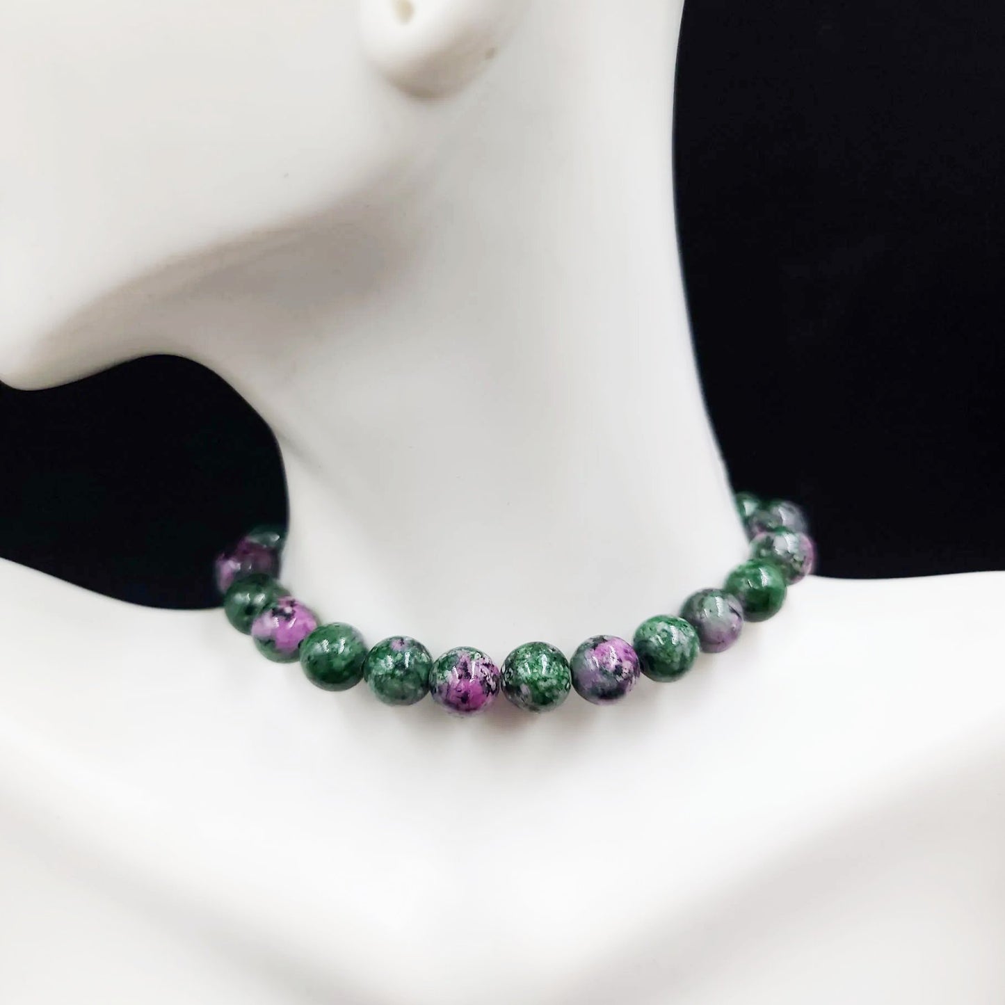 Ruby Zoisite Bead Bracelet 8mm