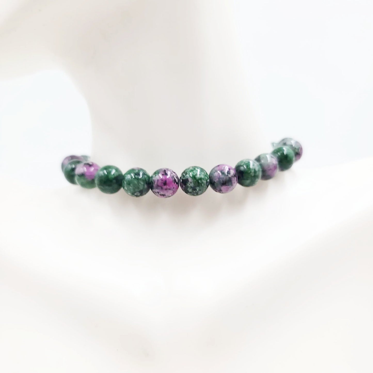Ruby Zoisite Bead Bracelet 8mm