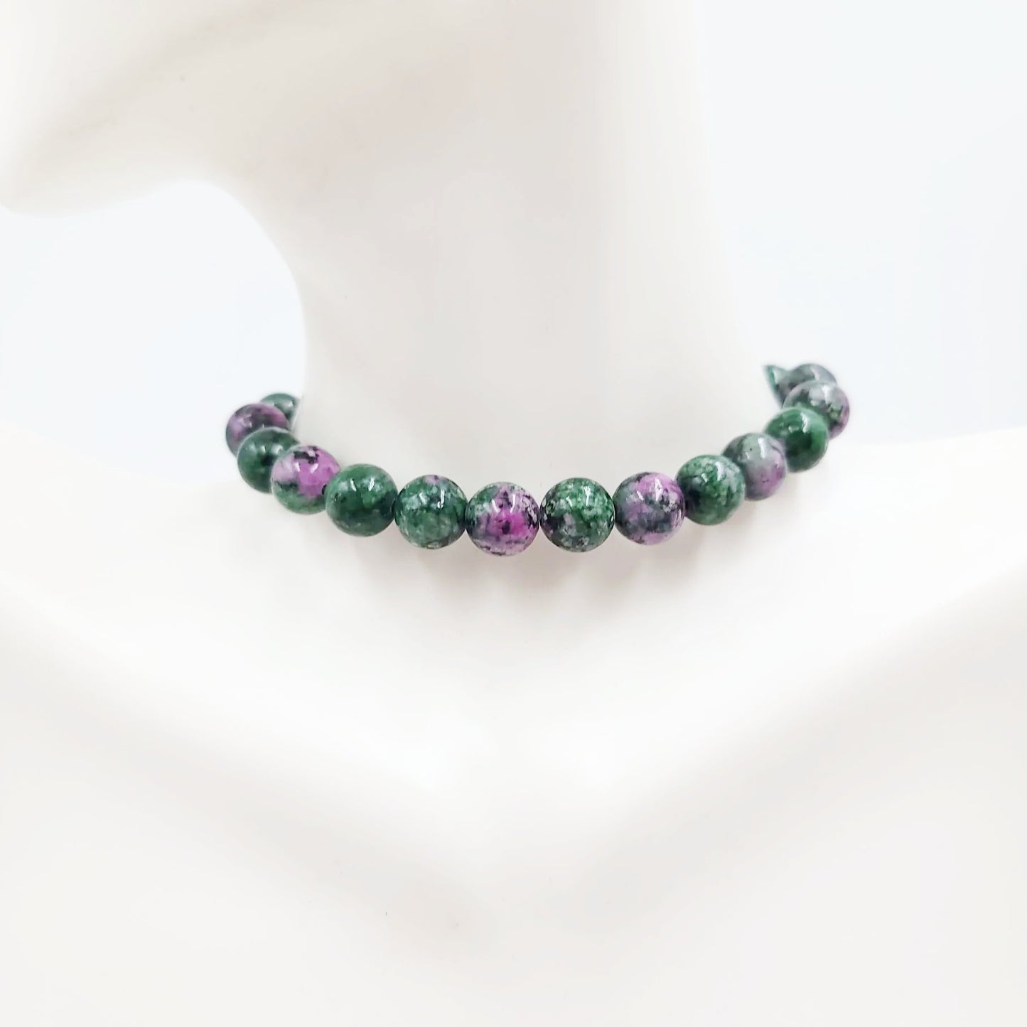 Ruby Zoisite Bead Bracelet 8mm