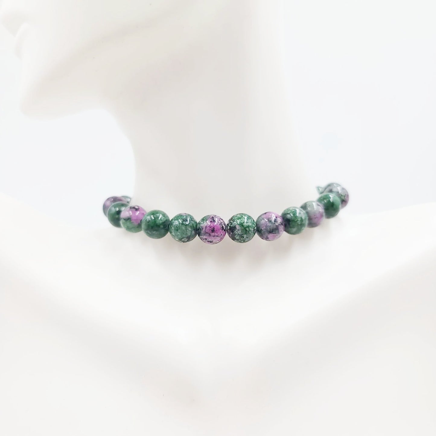 Ruby Zoisite Bead Bracelet 8mm