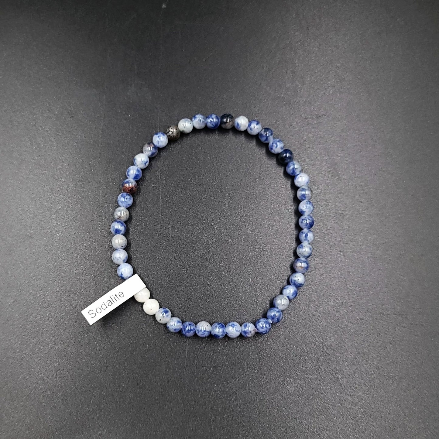 Sodalite Bead Bracelet 4mm