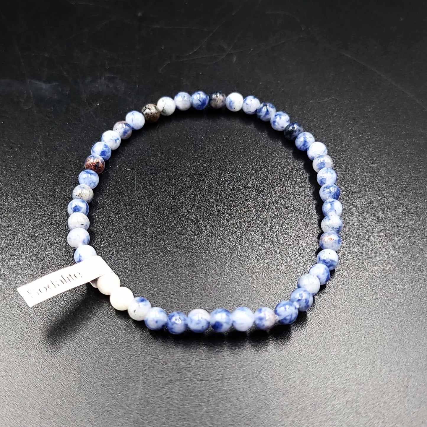 Sodalite Bead Bracelet 4mm