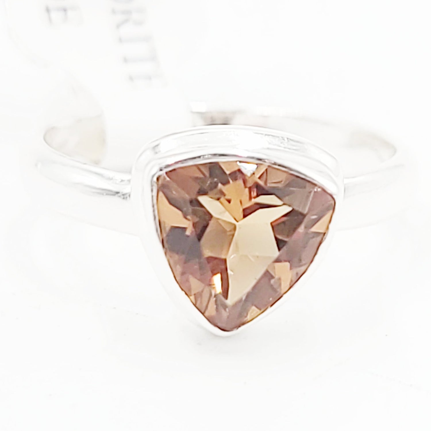"Autumn" Alexandrite Trillion Ring Sterling Silver Size 7 - Elevated Metaphysical