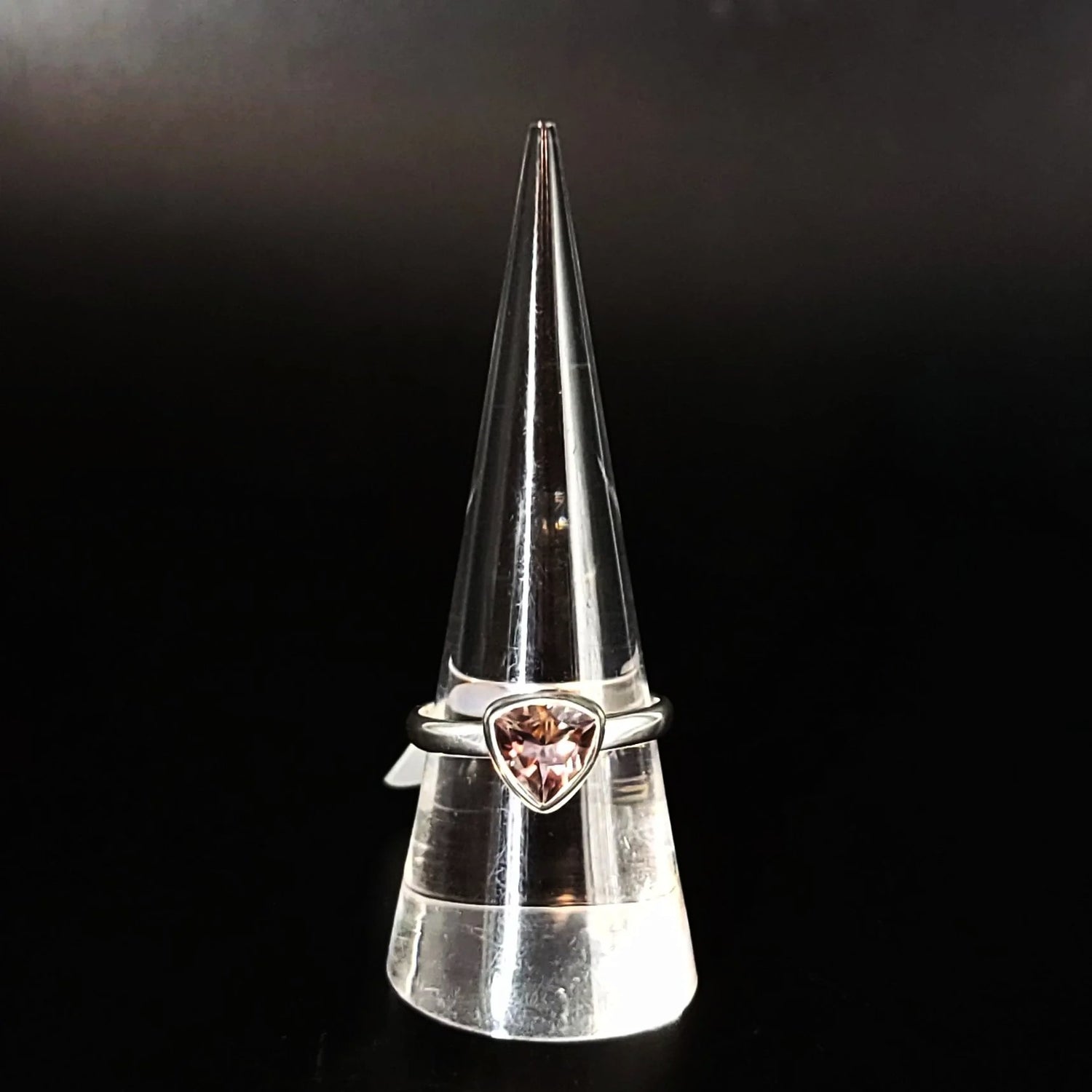"Lavender" Alexandrite Trillion Ring Sterling Silver Size 7 - Elevated Metaphysical
