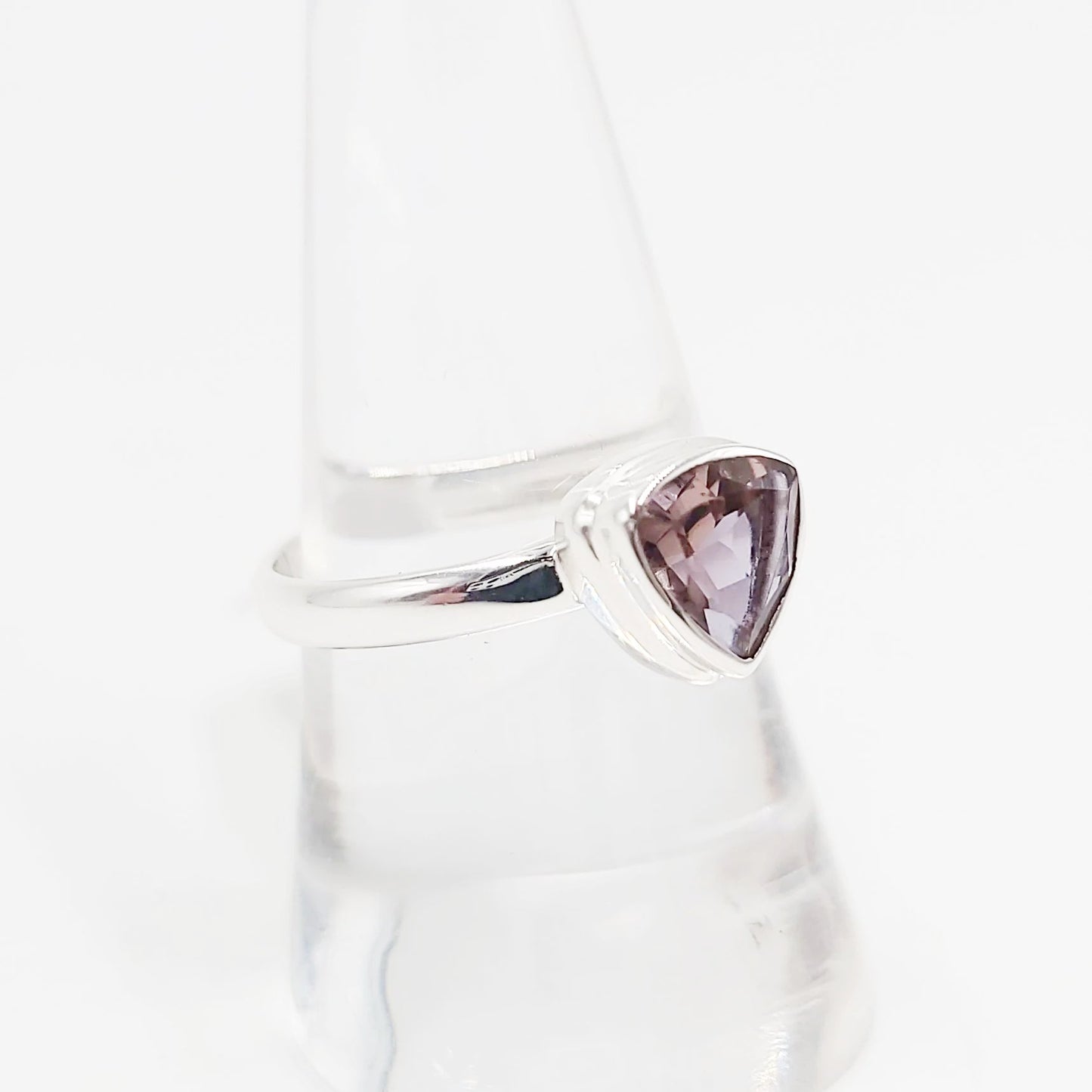 "Lavender" Alexandrite Trillion Ring Sterling Silver Size 7 - Elevated Metaphysical
