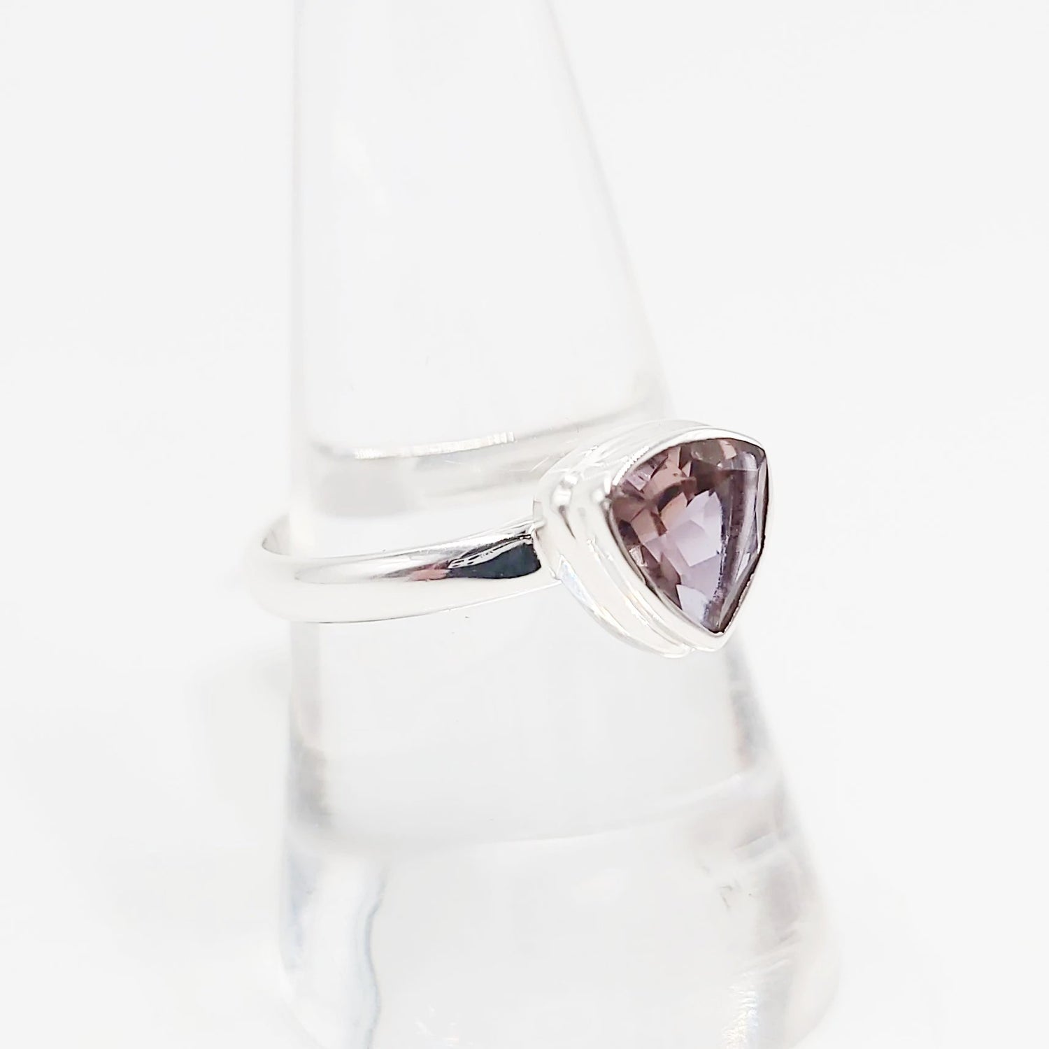 "Lavender" Alexandrite Trillion Ring Sterling Silver Size 7 - Elevated Metaphysical