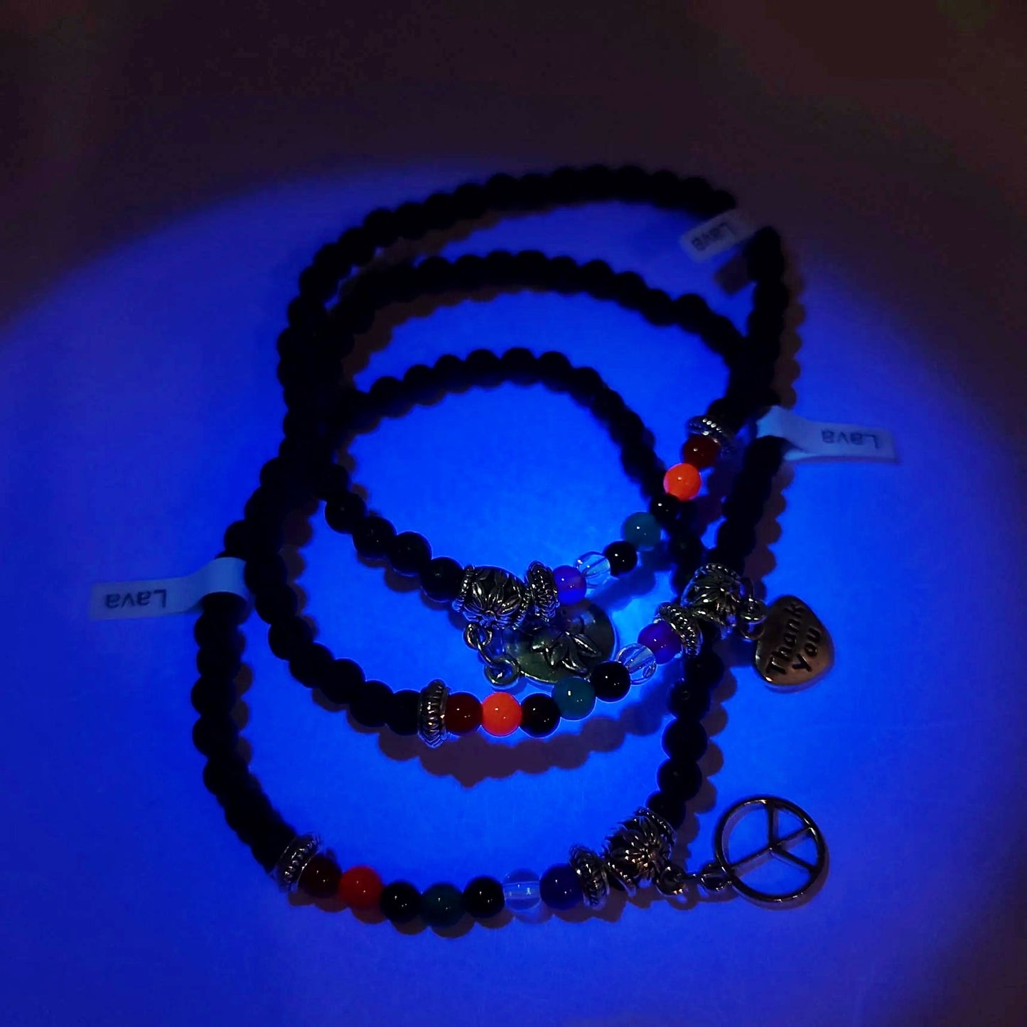 Lava Rock Chakra Bead Bracelet 4mm - Elevated Metaphysical