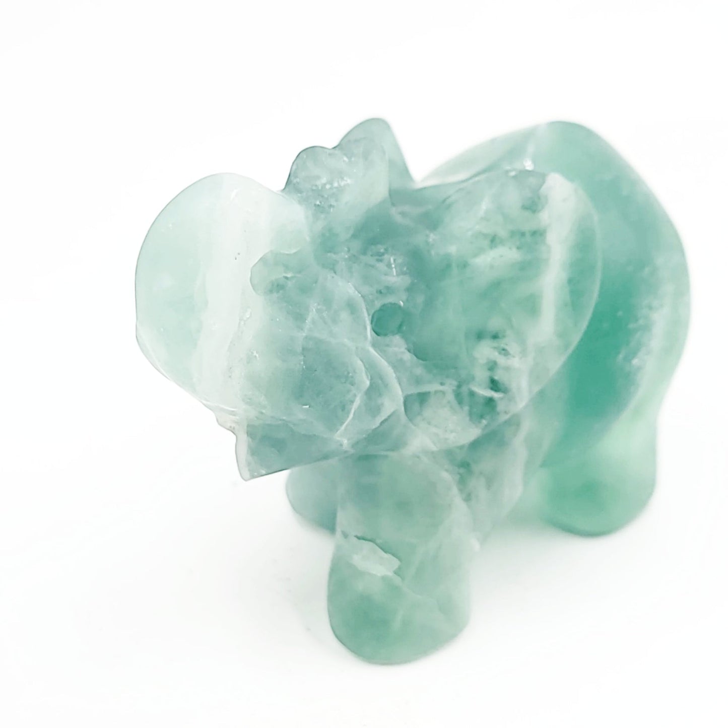 Green Fluorite Elephant Figurine 3" 77mm