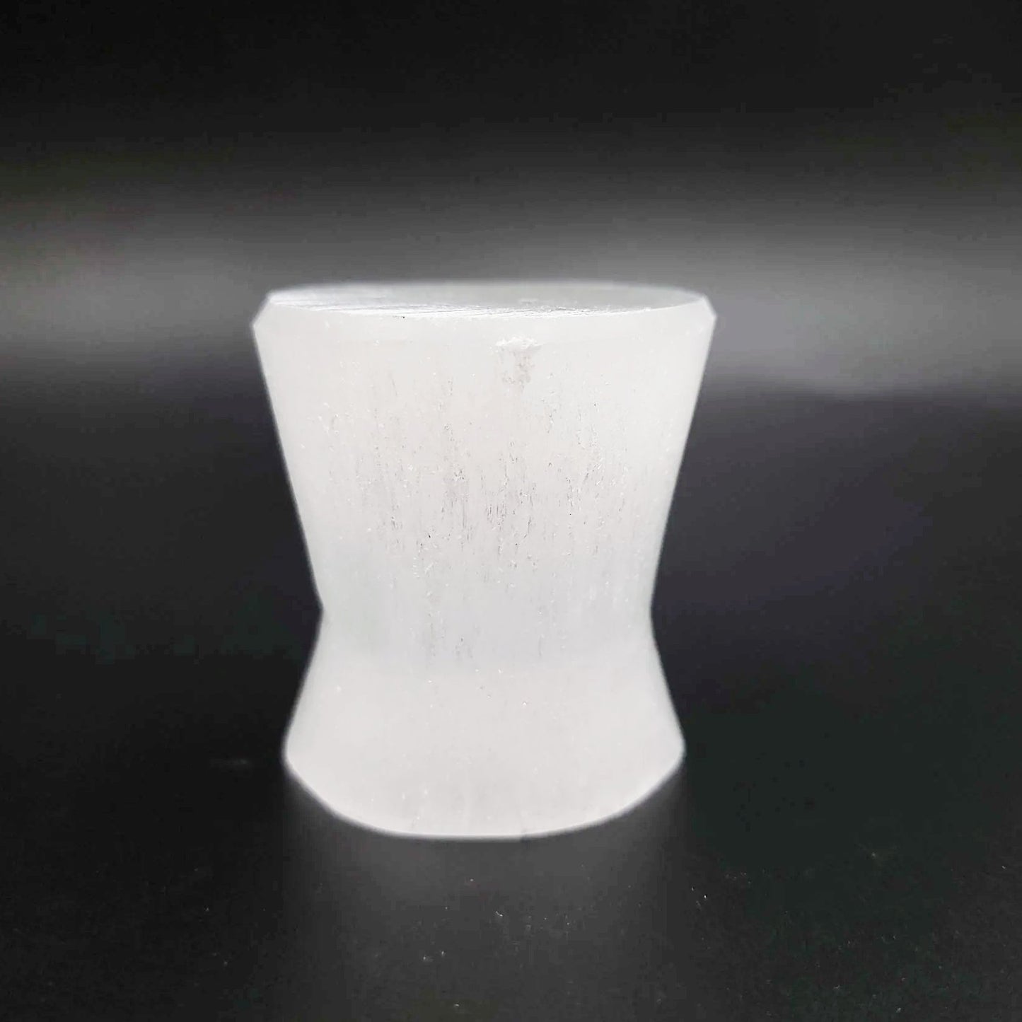 Selenite Hourglass Sphere Stand - Elevated Metaphysical