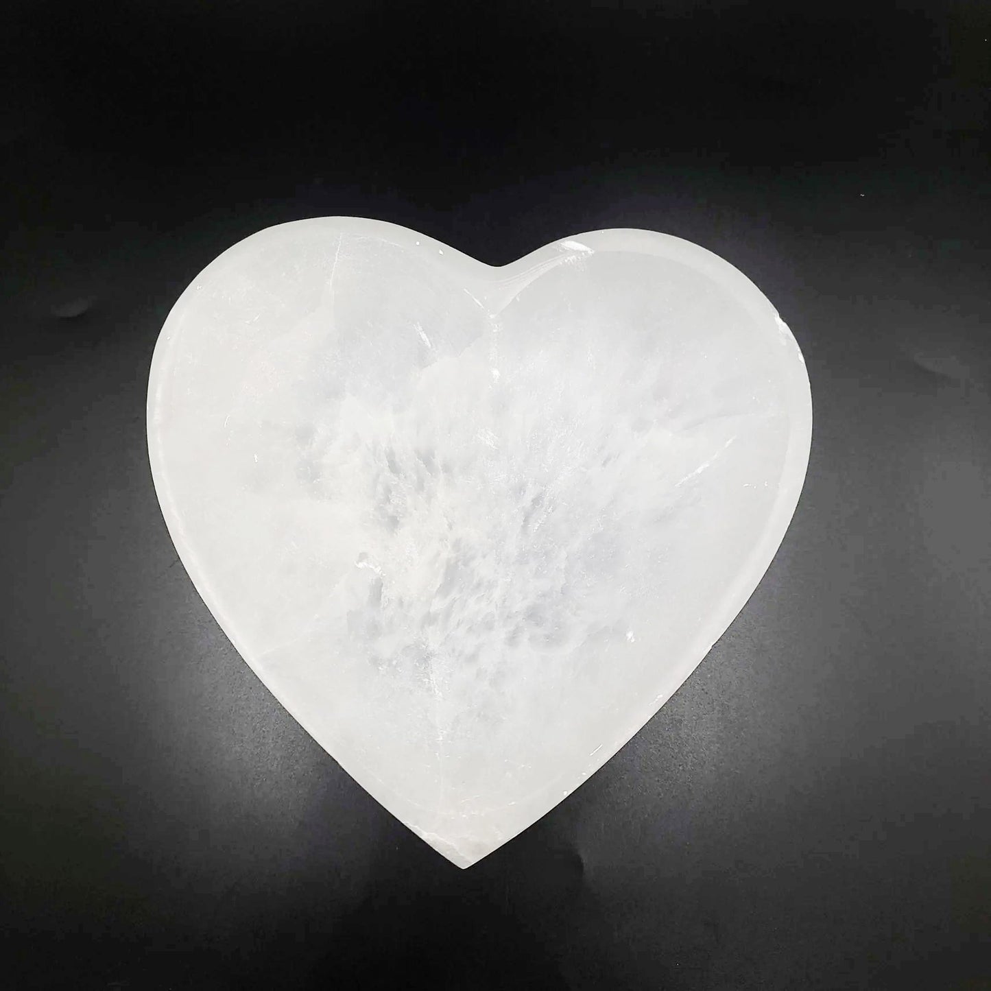 Selenite Heart Bowl 6" 15cm Cleansing Charging Tray