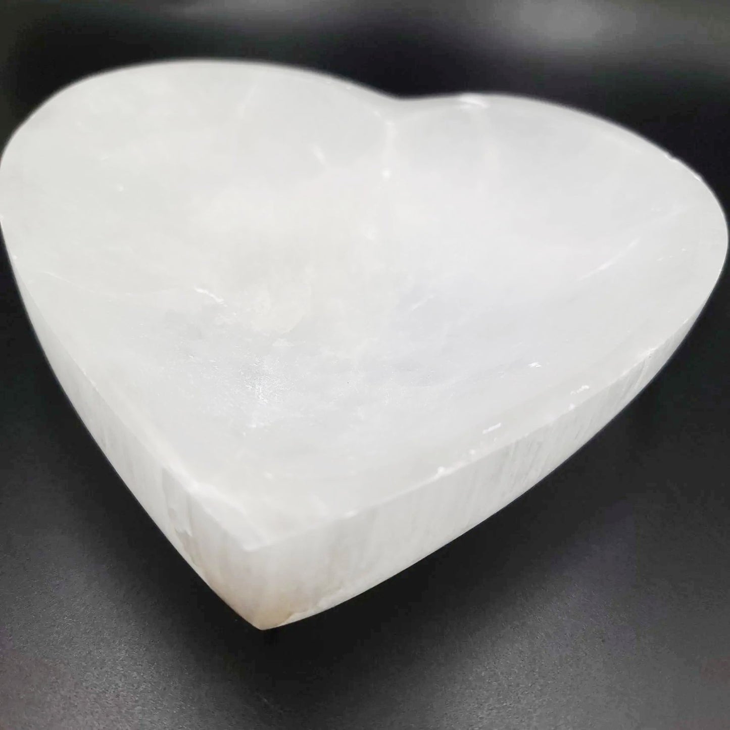 Selenite Heart Bowl 6" 15cm Cleansing Charging Tray
