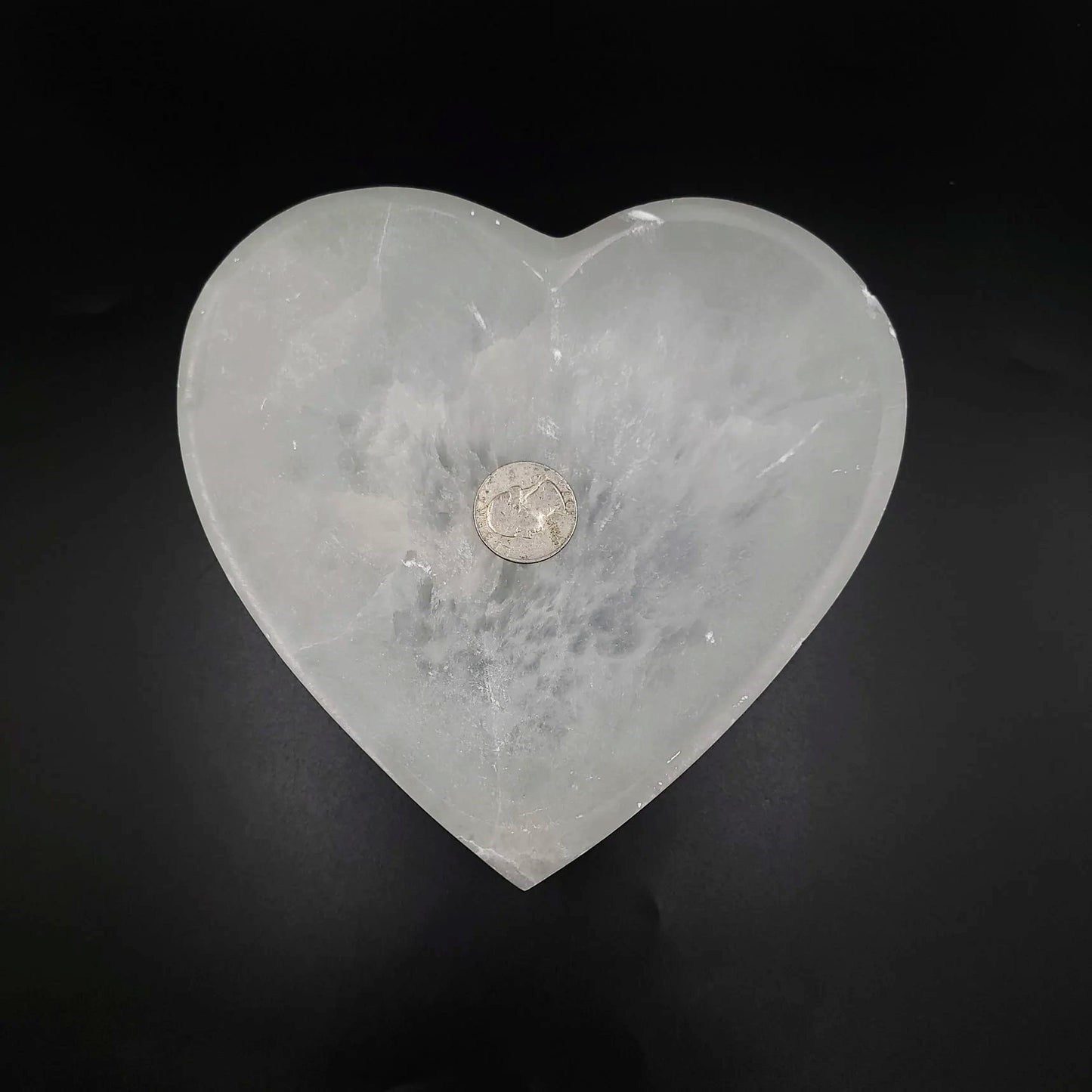 Selenite Heart Bowl 6" 15cm Cleansing Charging Tray
