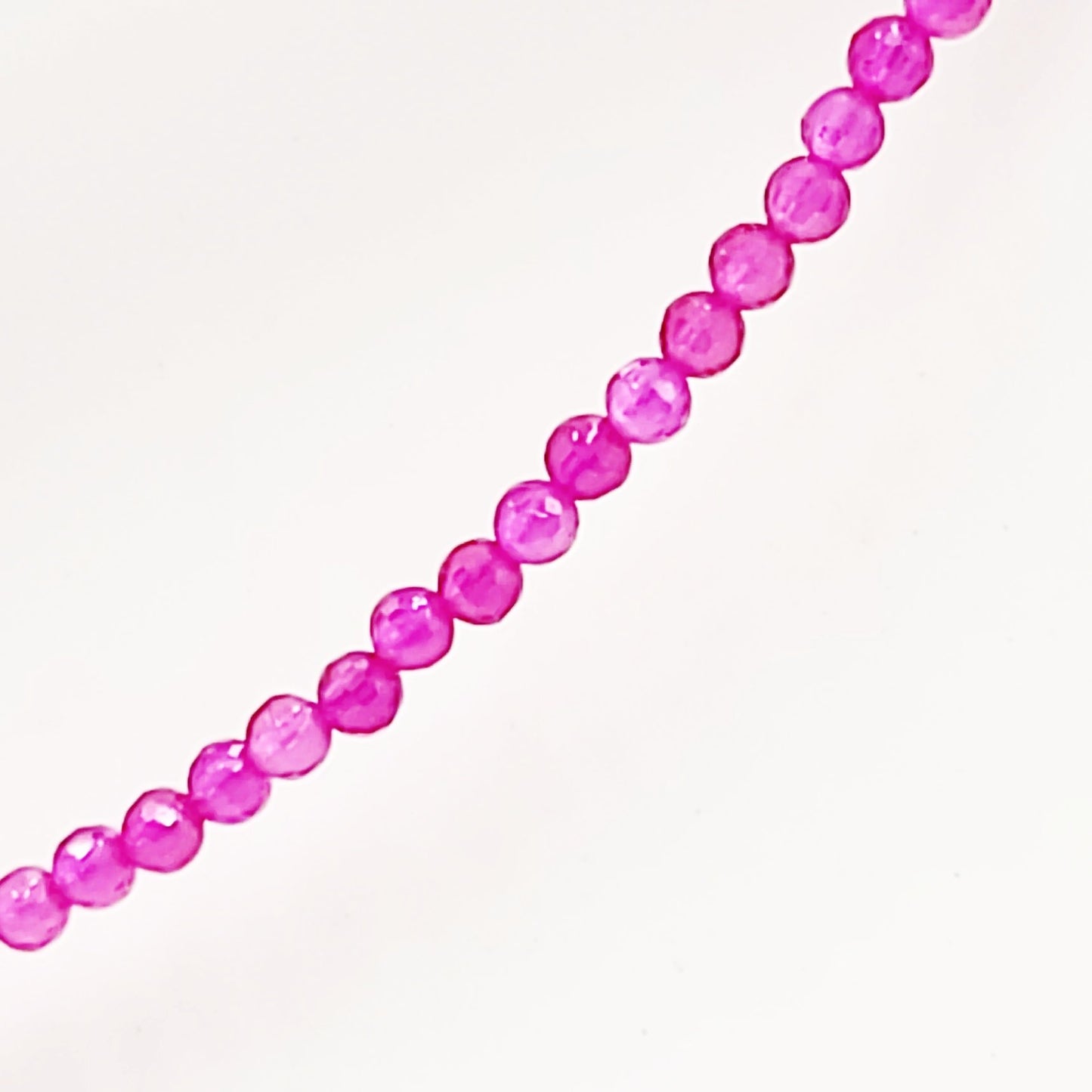 Ruby Necklace 2mm Bead Neck Chain