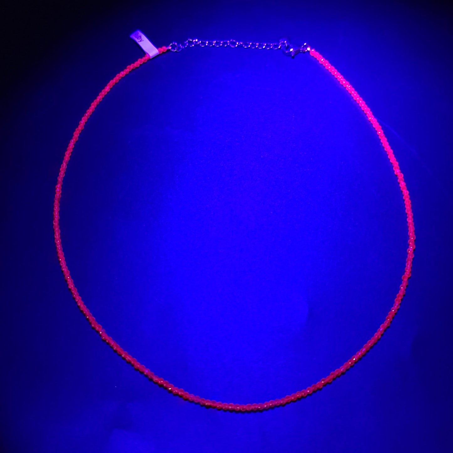 Ruby Necklace 2mm Bead Neck Chain