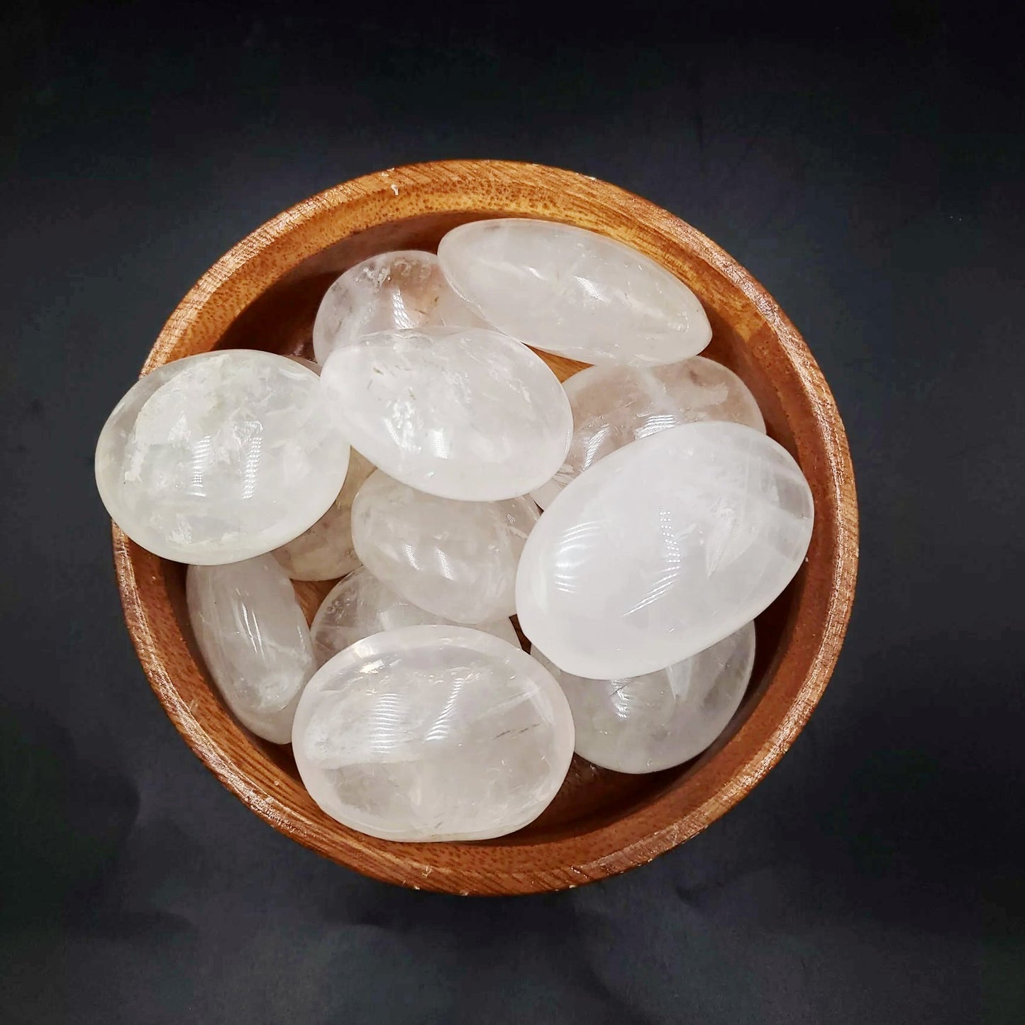 Clear Quartz Palm Stone Gallet - Elevated Metaphysical