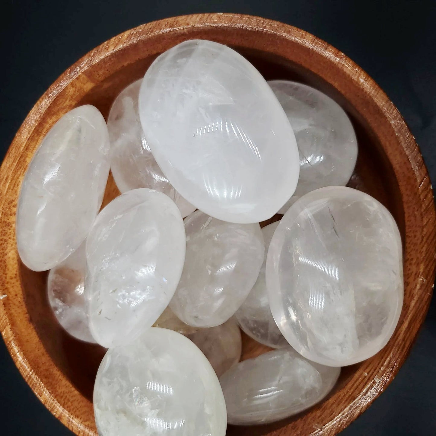 Clear Quartz Palm Stone Gallet - Elevated Metaphysical