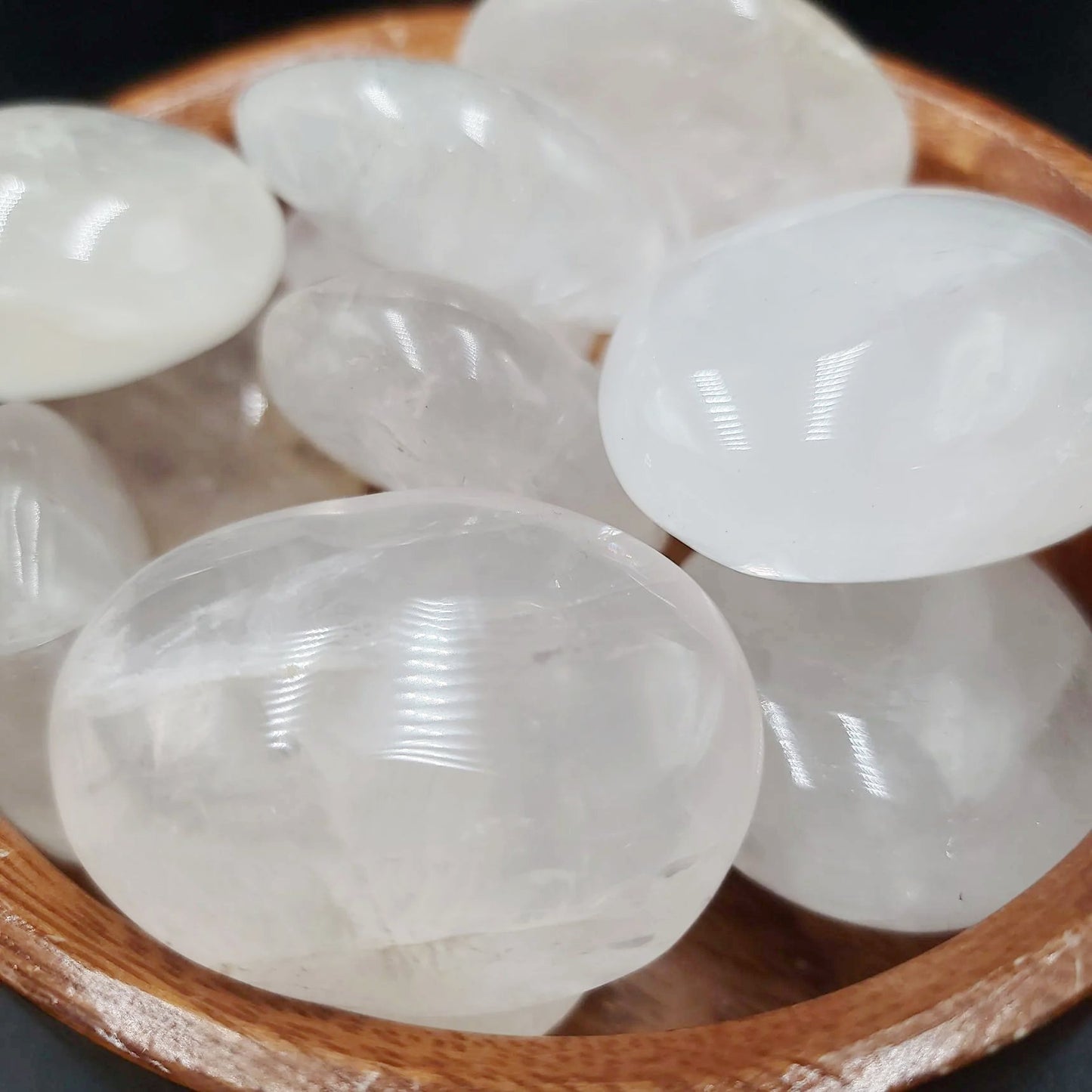Clear Quartz Palm Stone Gallet - Elevated Metaphysical