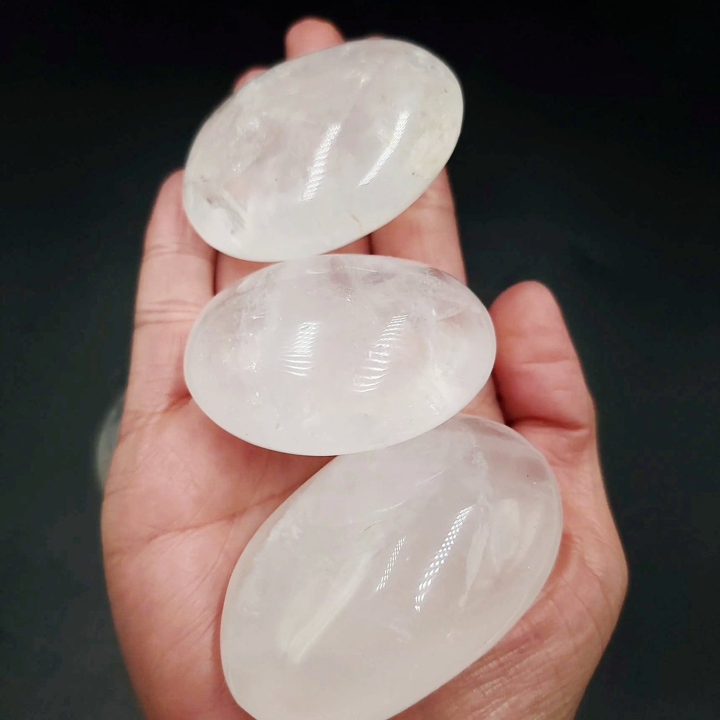 Clear Quartz Palm Stone Gallet - Elevated Metaphysical