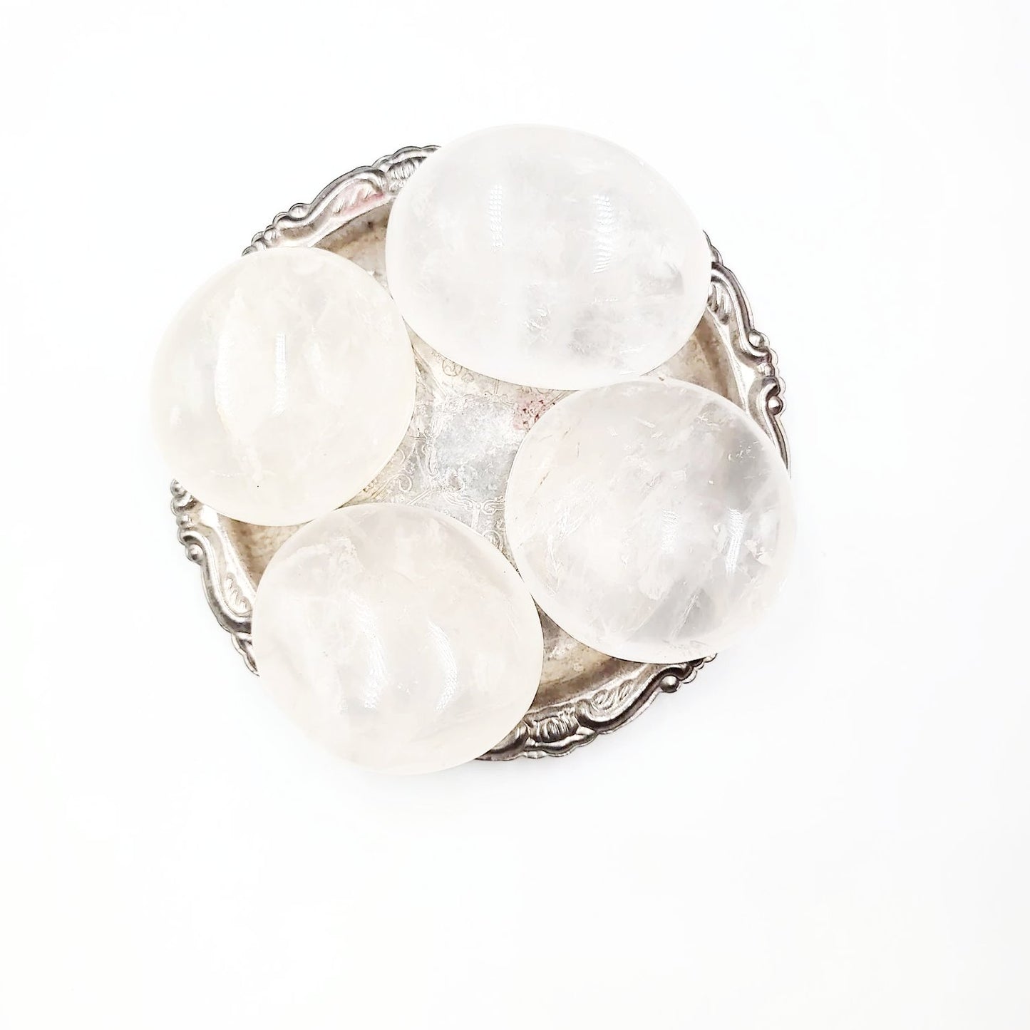Clear Quartz Palm Stone Gallet - Elevated Metaphysical
