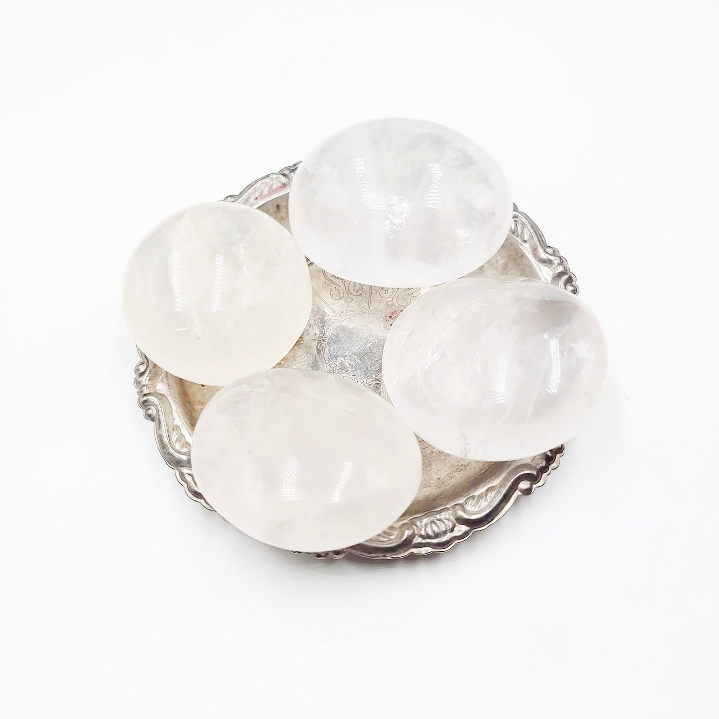 Clear Quartz Palm Stone Gallet - Elevated Metaphysical