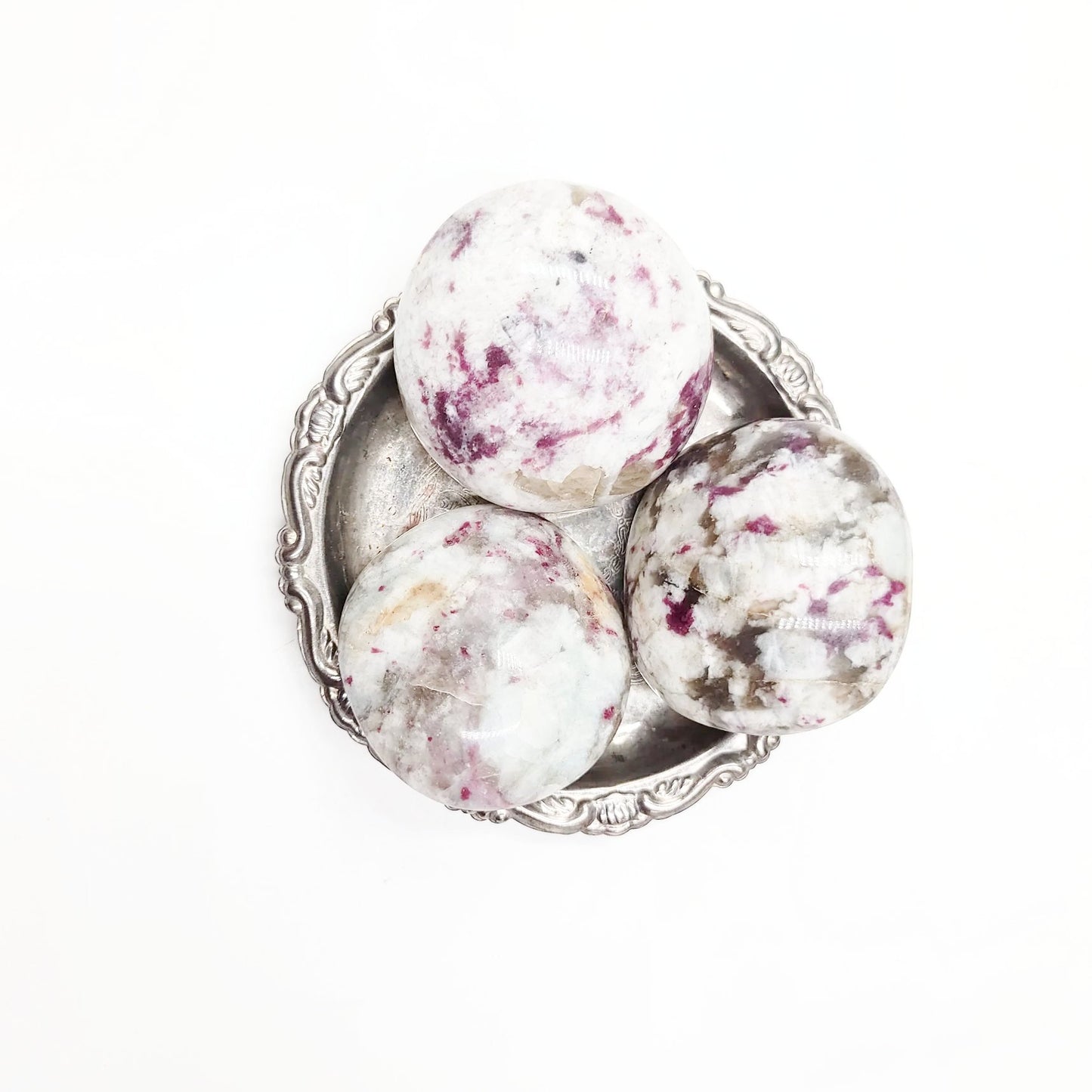 Pink Tourmaline Palm Stone Gallet