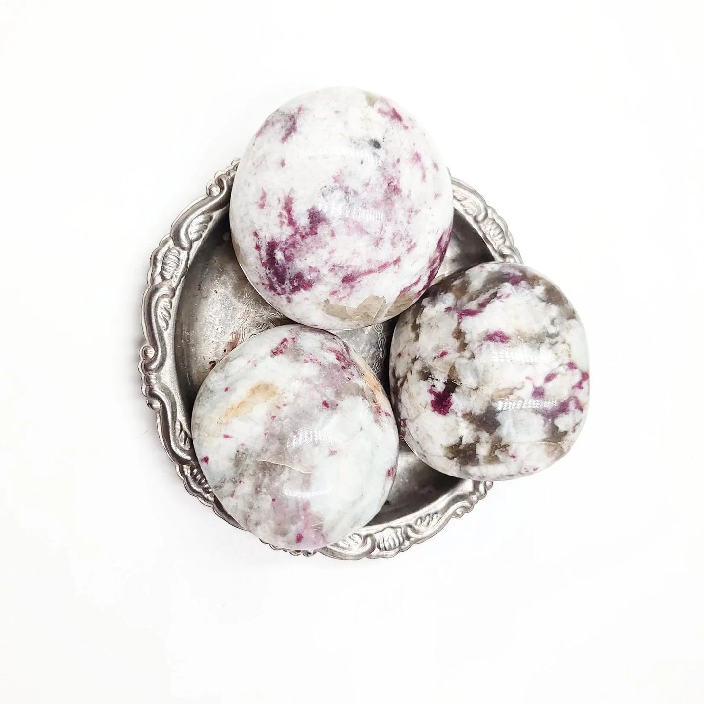 Pink Tourmaline Palm Stone Gallet